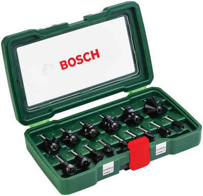Bosch Home & Garden Abrundfräser, Set, 15-tlg., HM-Fräser-Set (1/4" mm Schaft)