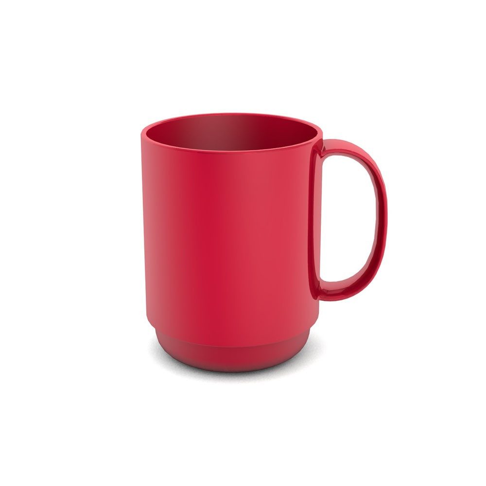 Ornamin Becher Großer Henkelbecher Klassik Plus, Mehrwegbecher l Campingbecher l Stapelbar l Wiederverwendbar