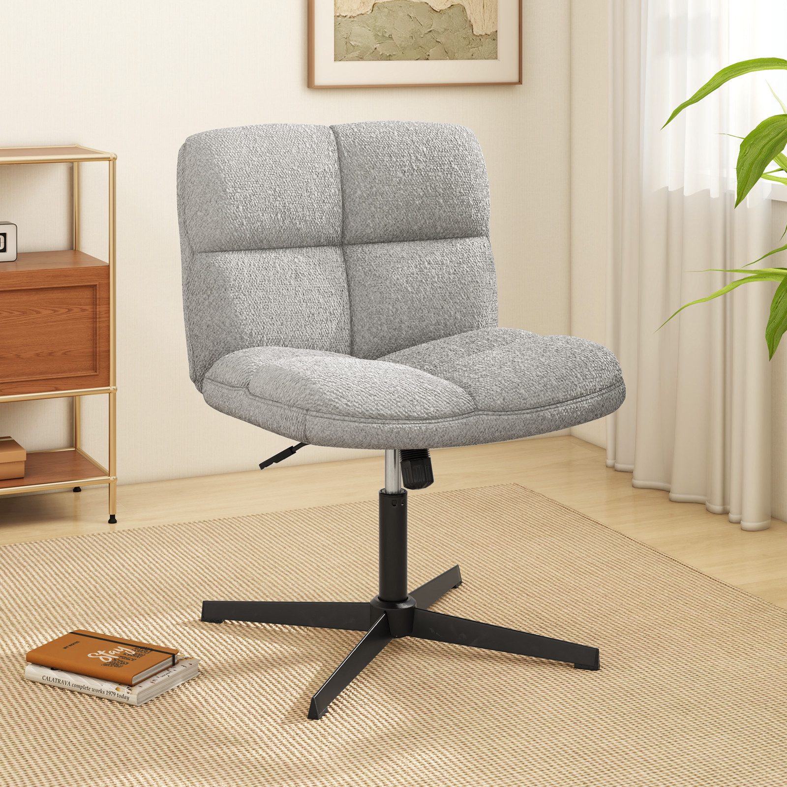 COSTWAY Bürostuhl, ohne Armlehnen, höhenverstellbarer Drehstuhl, 160 günstig online kaufen