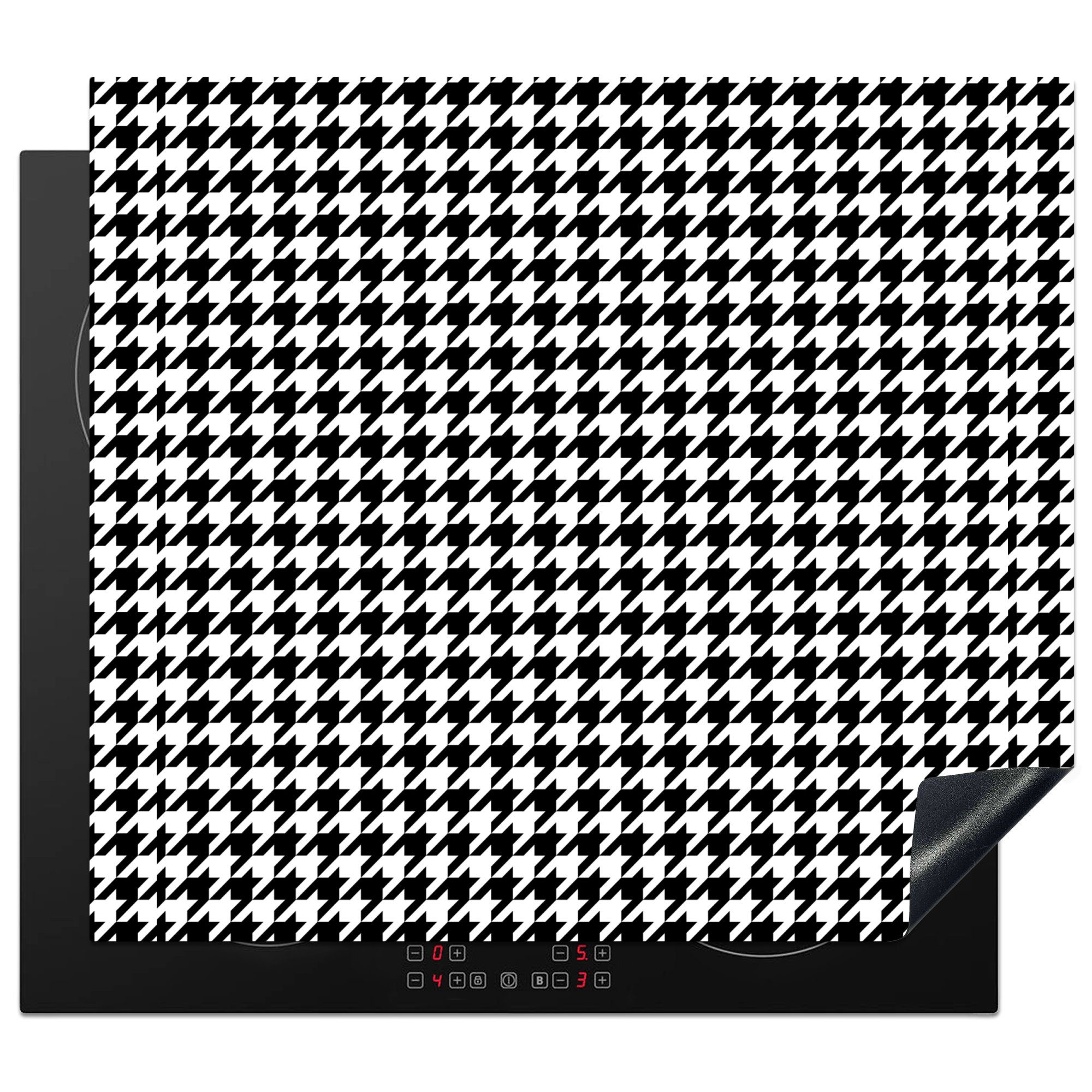 MuchoWow Herdblende-/Abdeckplatte Geometrie - Muster - Abstrakt, Vinyl, (1 tlg), 57x51 cm, Induktionsschutz, Induktionskochfeld, Ceranfeldabdeckung