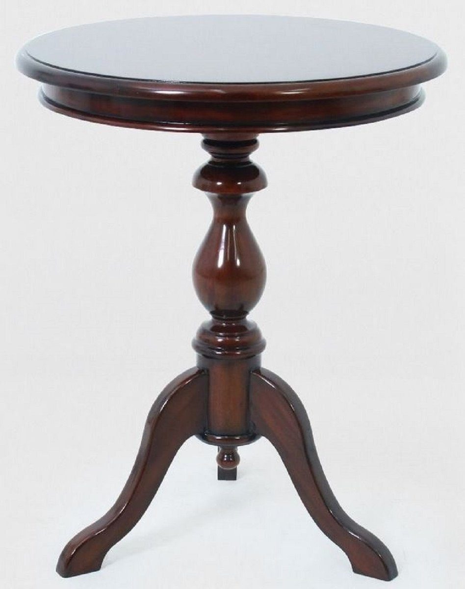 cm Mahagoni Dunkelbraun im Tisch 50 Casa - Ø Mahagoni Barock Beistelltisch Runder Barockstil Padrino Möbel Luxus - Beistelltisch