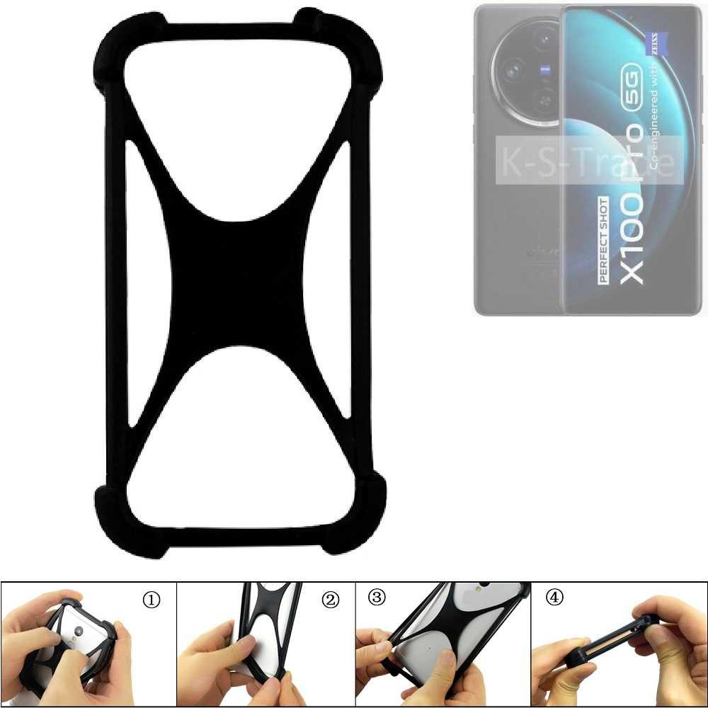 K-S-Trade Handyhülle für Vivo X100 Pro, Handy-Hülle Schutz-Hülle Silikon Bumper TPU Softcase Smartphone