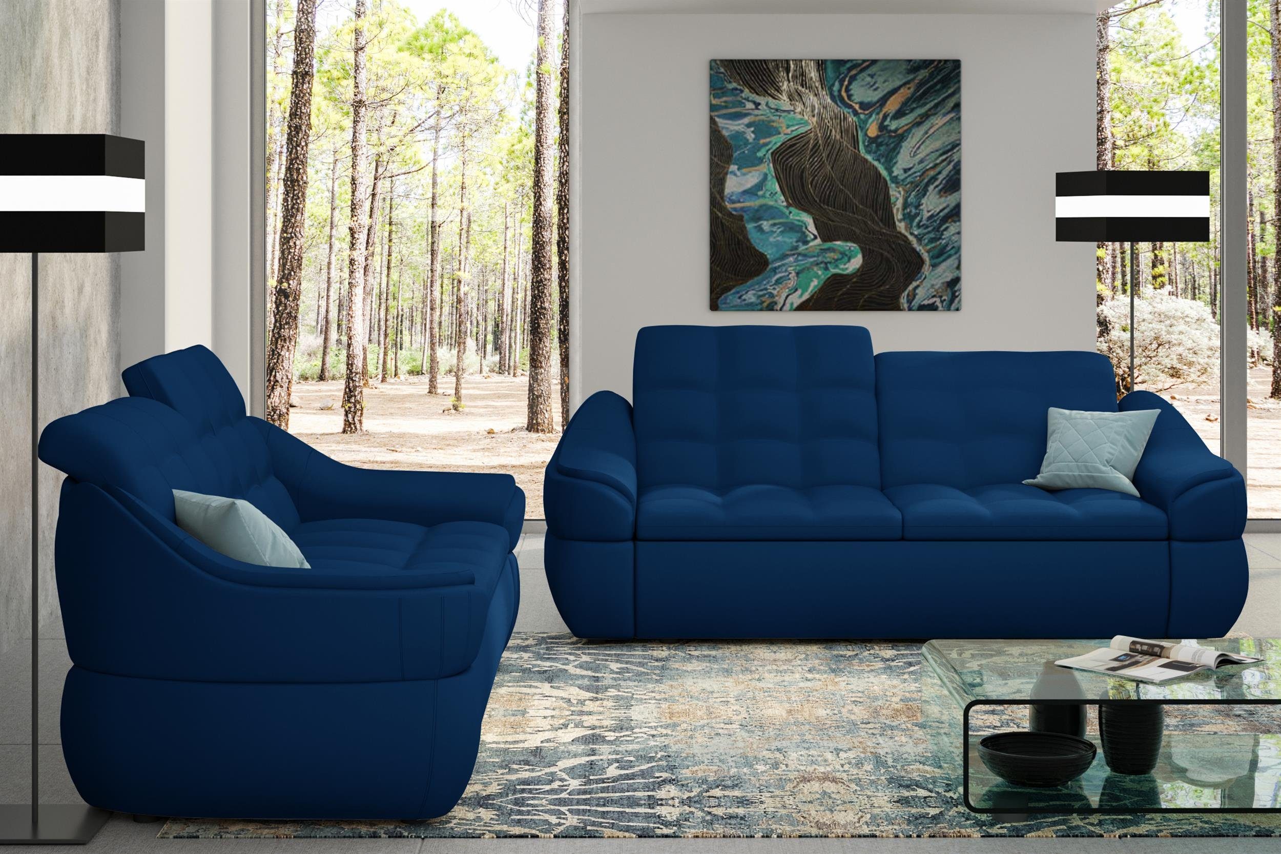 Sofa, (Set Europa 2x2-Sitzer in Alisa, bestehend Stylefy aus (2-tlg), Design, made Polstergarnitur Modern