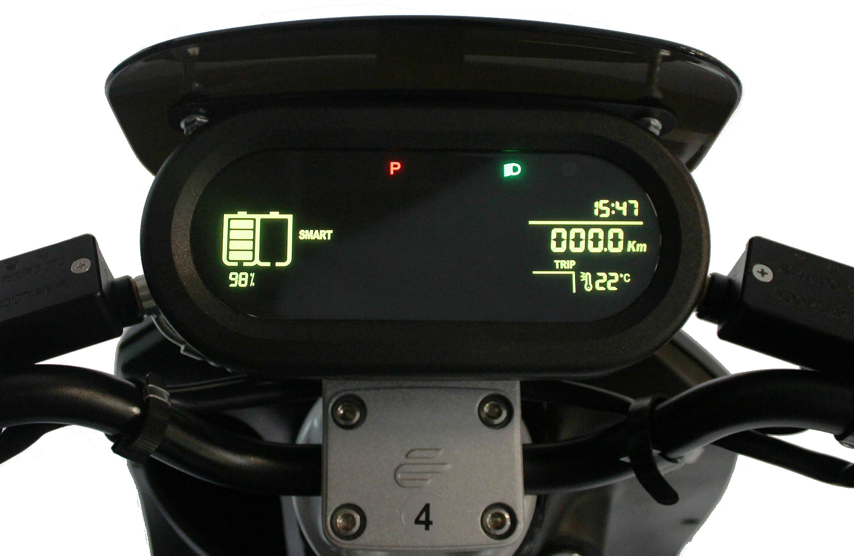 SAXXX E-Motorroller Ecooter silberfarben 75km/h, km/h E2MAX 80