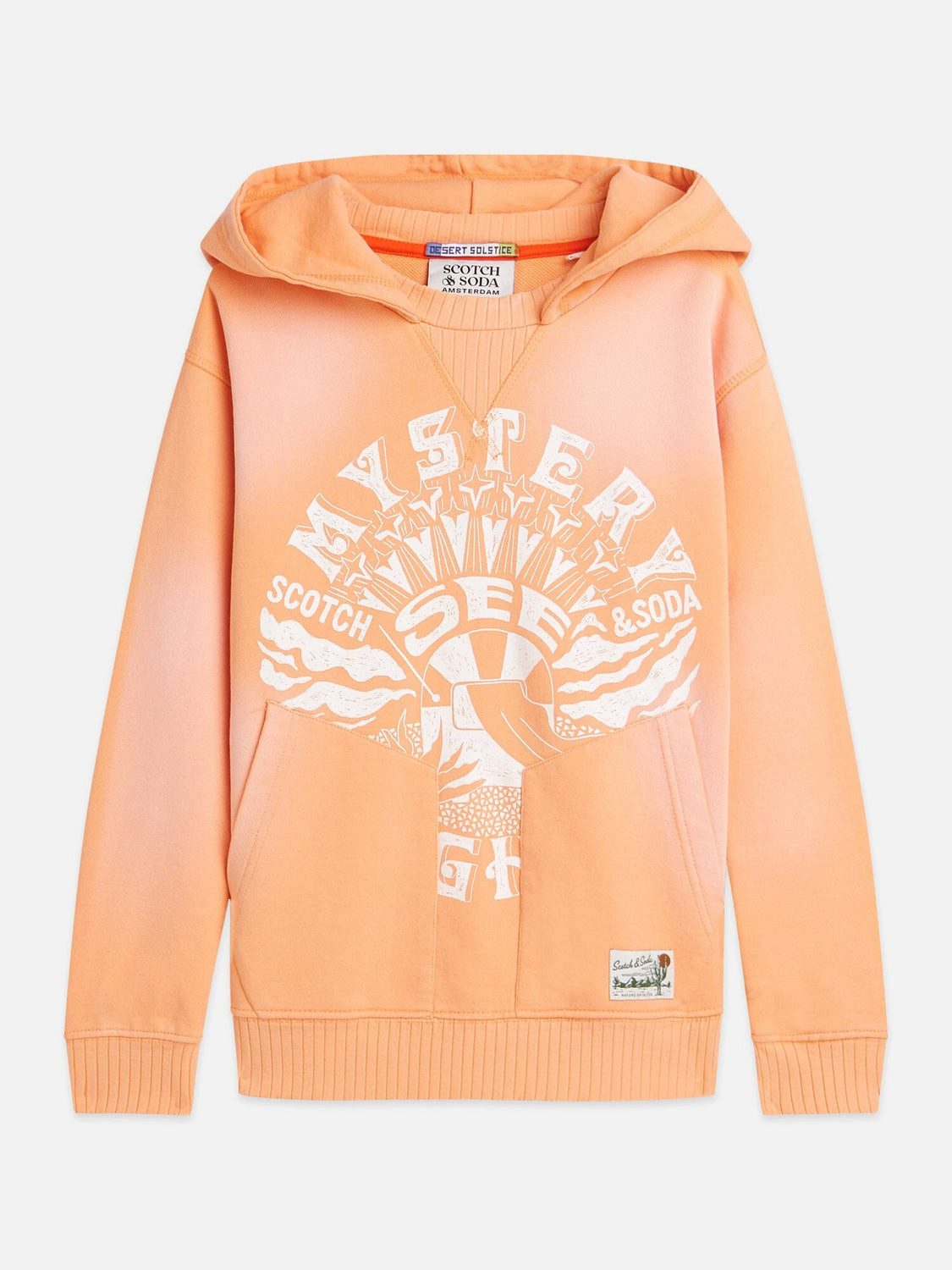 Hoodie Scotch & Soda Hoodie „Desert Solstice“ Artwork Washed – Coral Sands