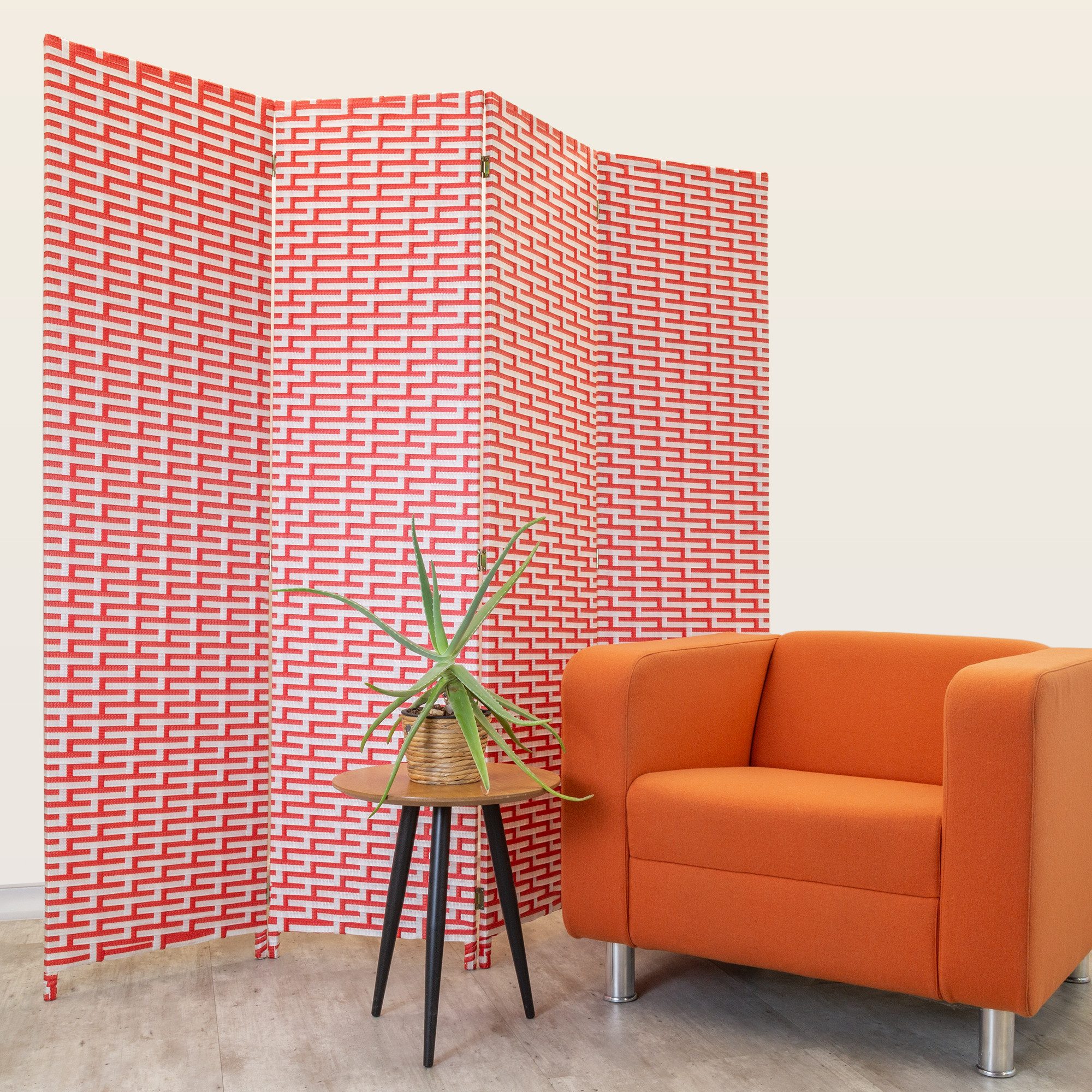 Hexim Raumteiler, Paravent 180x180 cm - Trennwand 4-teilig klappbar für Inn günstig online kaufen