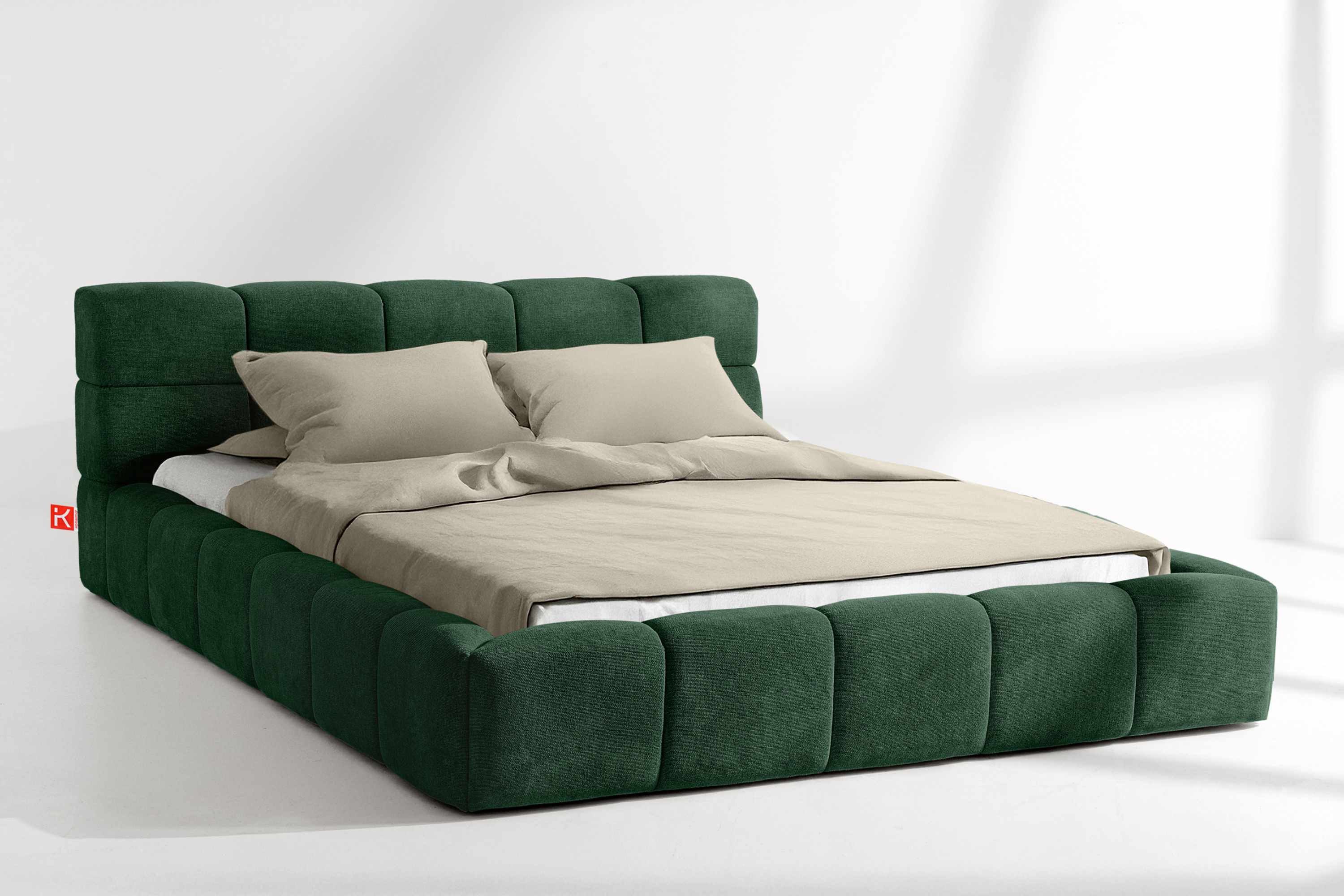 KONSIMO® Polsterbett Doppelbett AERI mit Stauraum, günstig online kaufen