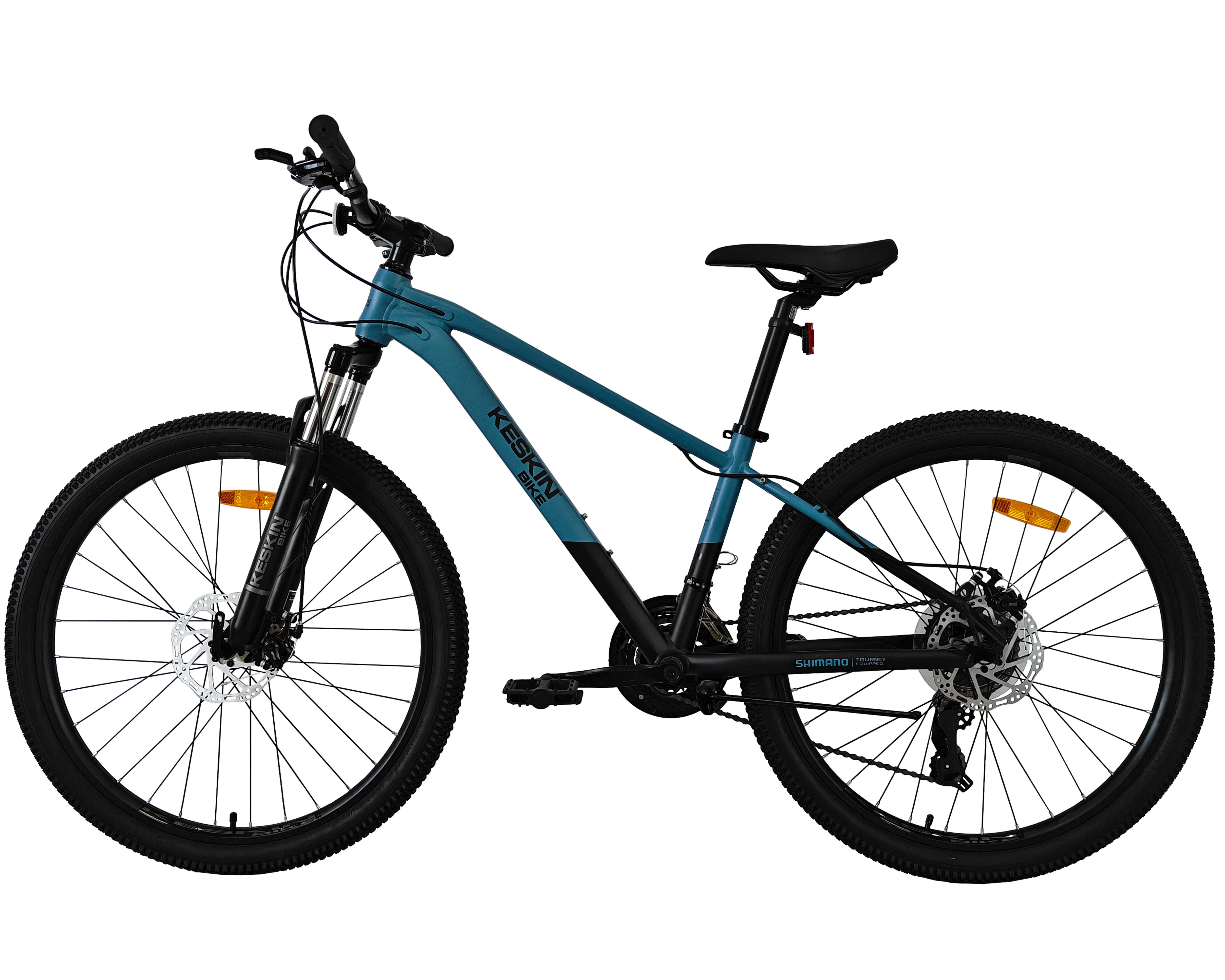 Keskin eBike Mountainbike Keskin MTB1, 29 Zoll Fahrrad für Herren Damen, Mädchen und Jungen, 21 Gang Shimano RD-TY300D/EF500 Schaltwerk, Kettenschaltung, (Aluminiumrahmen, mechanischen Scheibenbremsen), mit 29"x2,35" Luftreifen ideal für Gelände und Alltag