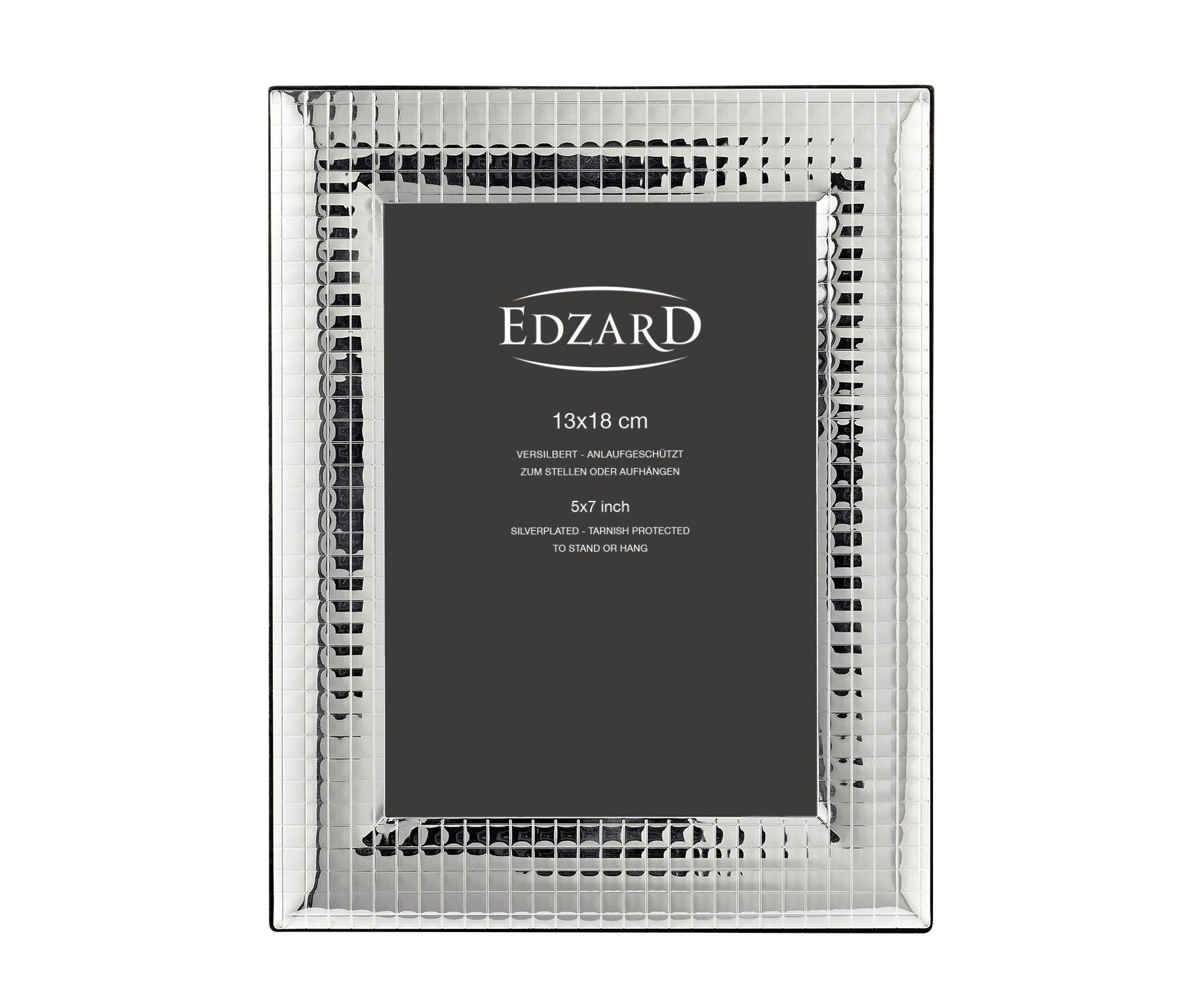 EDZARD Bilderrahmen Forli, für 13x18 cm Foto, edel versilbert & anlaufgeschützt