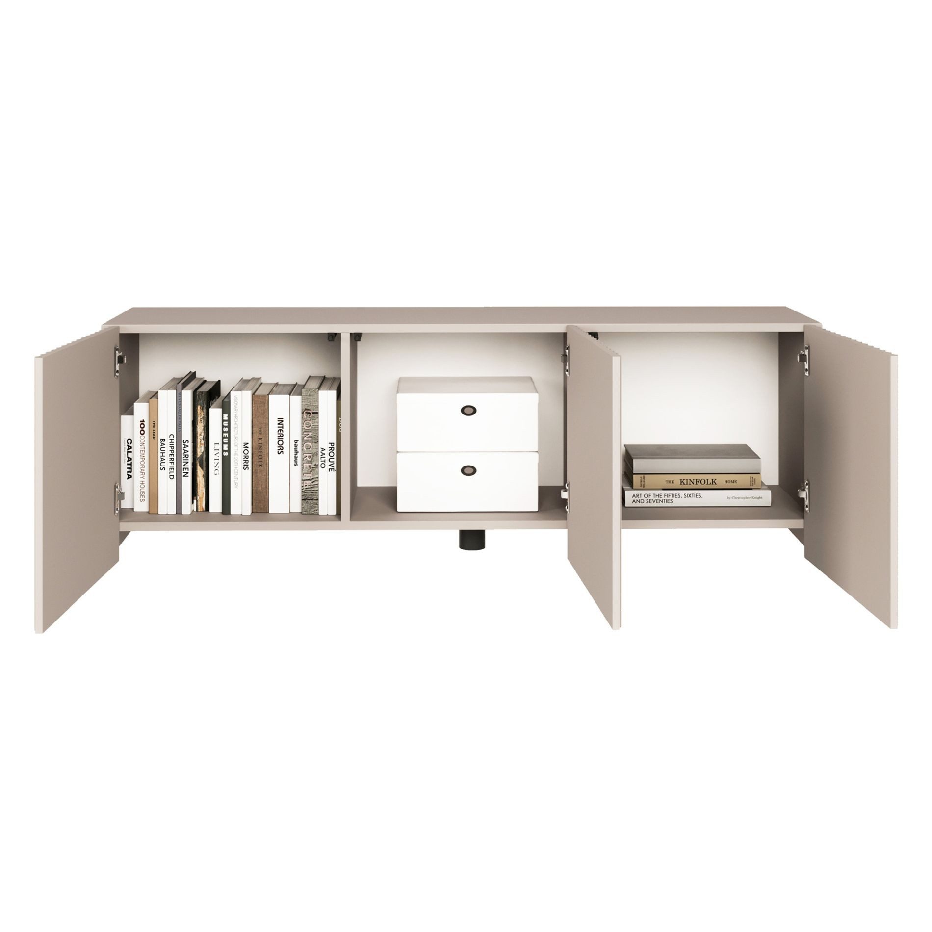 Selsey TV-Schrank SUNDS TV-Lowboard 3-türig mit Lamellenfront, 150 cm