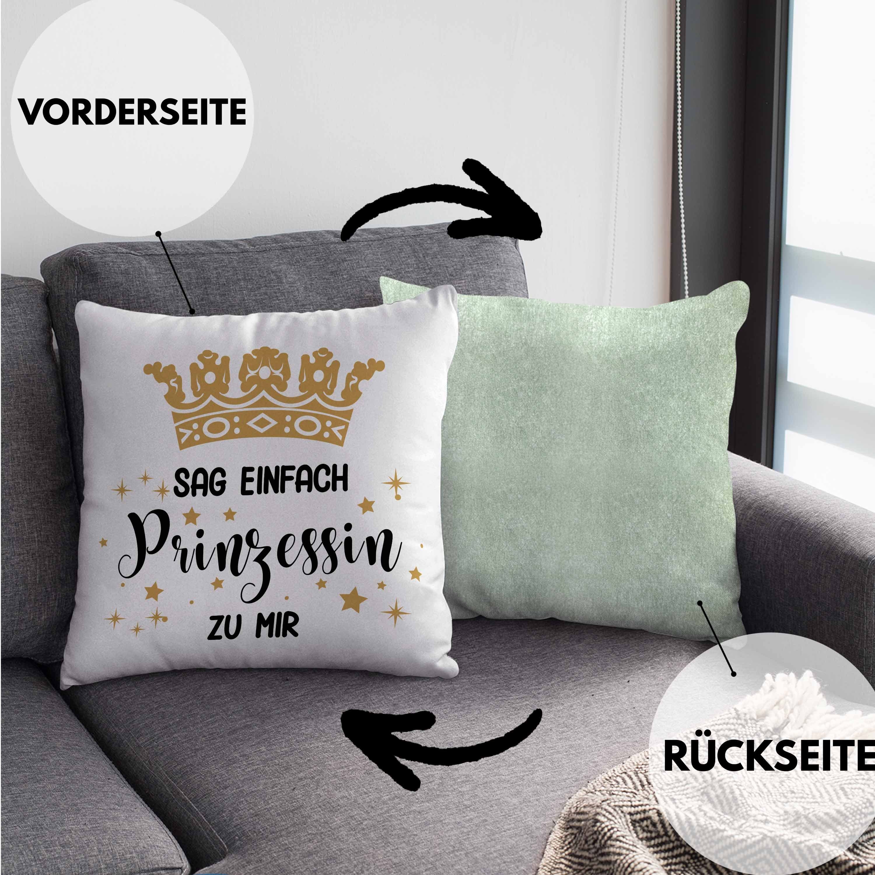 Spruch Dekokissen Kissen mit Lustiger Geburtstag Geschenk Jugendliche Tochter - Füllung Prinzessin Geschenkiee Trendation Mädchen Dekokissen Lustig Trendation Grün 40x40