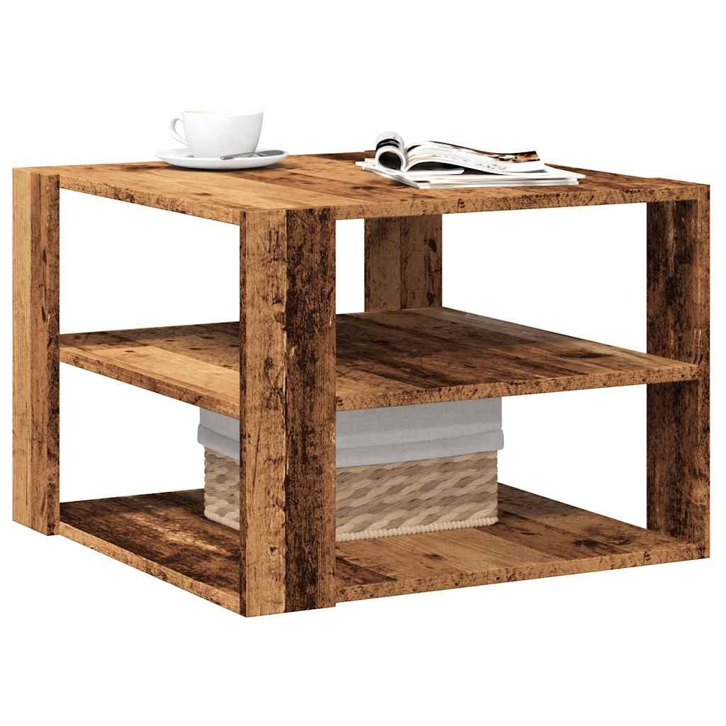 vidaXL Couchtisch NA Couchtisch Altholz-Optik 58x58x40 cm Spanplatte