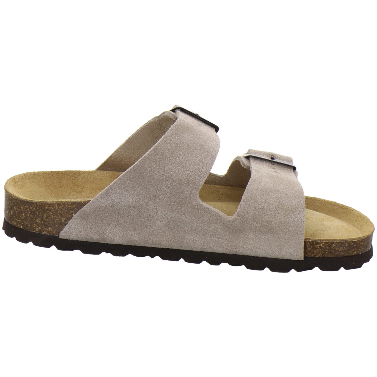 AFS-Schuhe 210074 Zweischnaller Pantolette für Damen mit Fußbett, bequeme Sandalen aus Leder