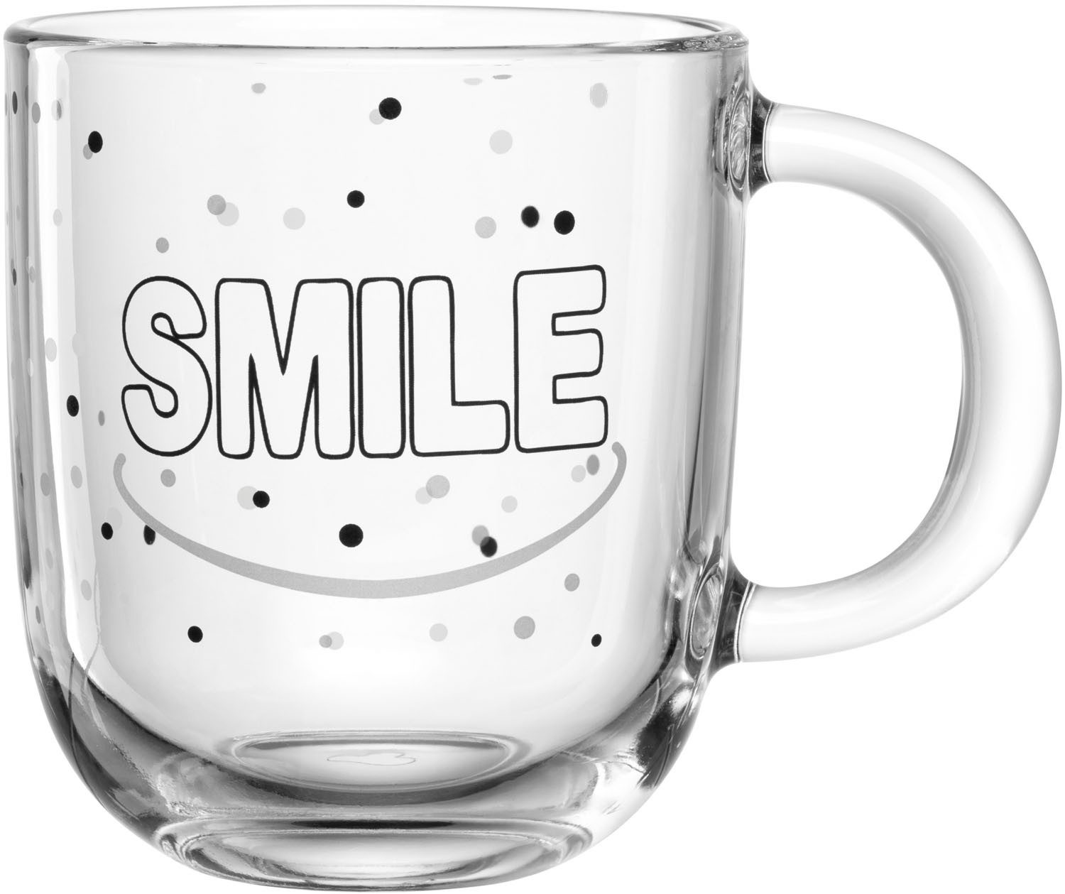 LEONARDO Tasse Кружки "SMILE", 4er-Set, UFFICIO, Glas, spülmaschinengeeignet