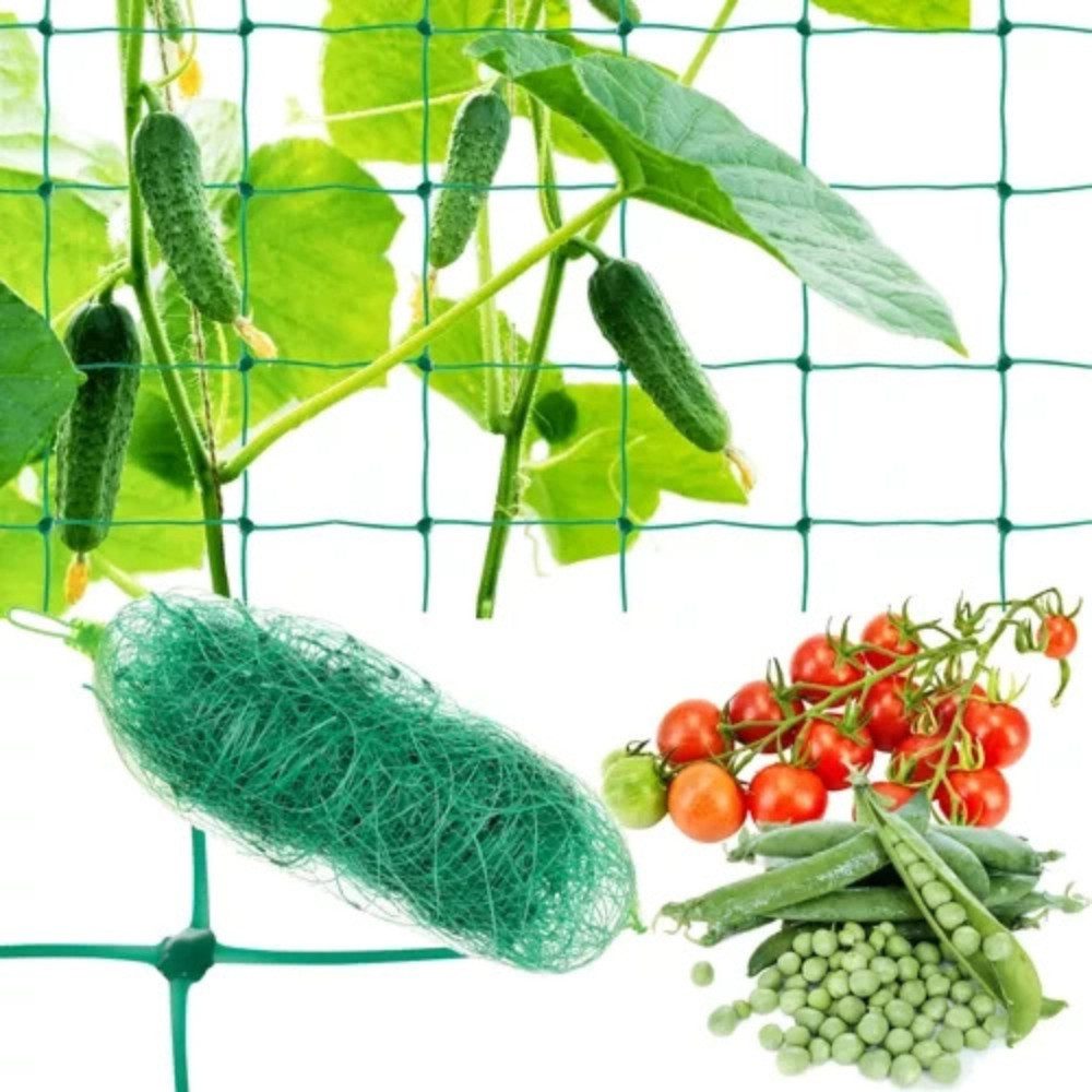 Gardlov Pflanzenstärkungsmittel Netz Pflanzenstütze 2x20m, Pflanzennetz, Spar-Set, 1-St., stabil langlebig, verstärkte Haltbarkeit