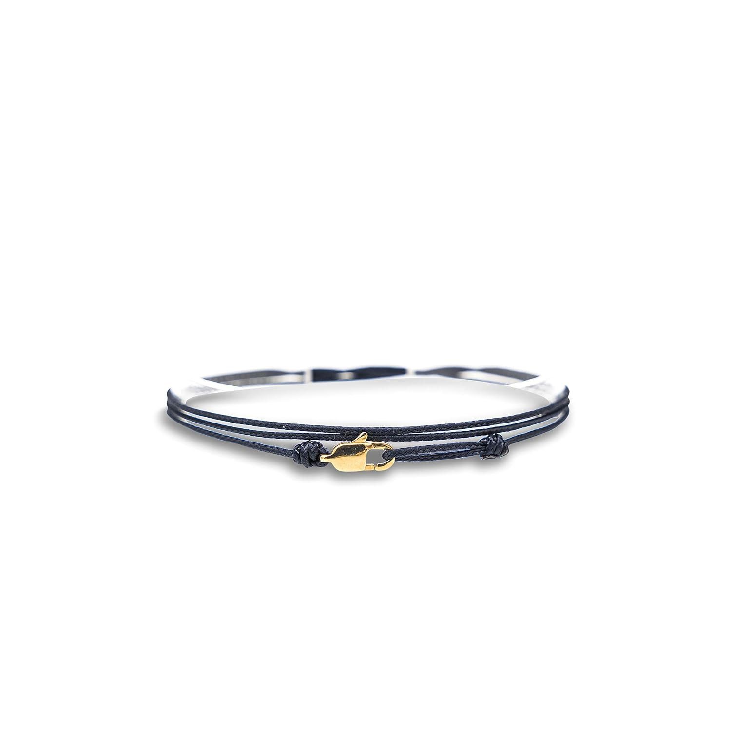 MADE BY NAMI Wickelarmband Minimalistisches Armband mit Karabinerhaken Herren Armband Damen Maritimes Armband Wasserfest & Verstellbar mehr
