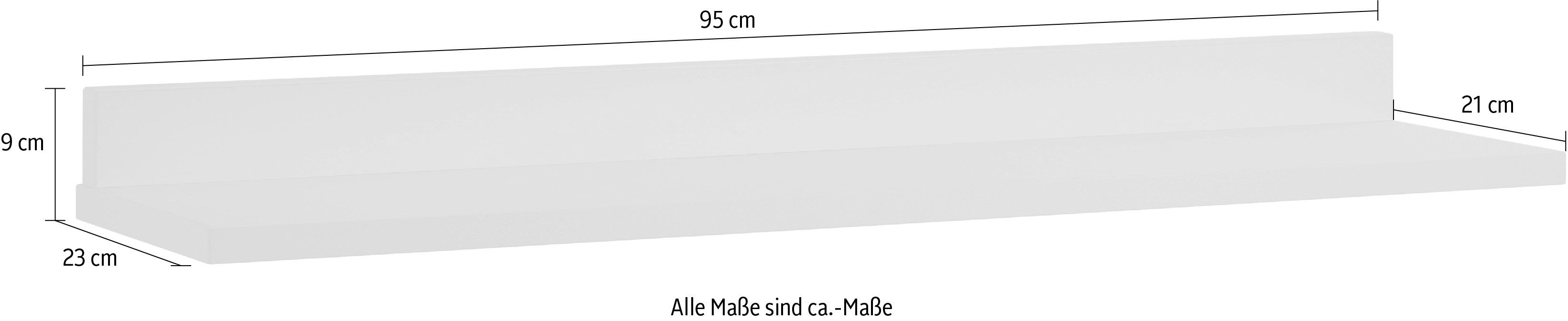 PAIDI Wandregal in verschiedenen Farben, 95 cm Breite, Schweberegal, stabiles Hängeregal aus Holz, 20 Kg Tragkraft, Wandboard – Bild 2 von 2