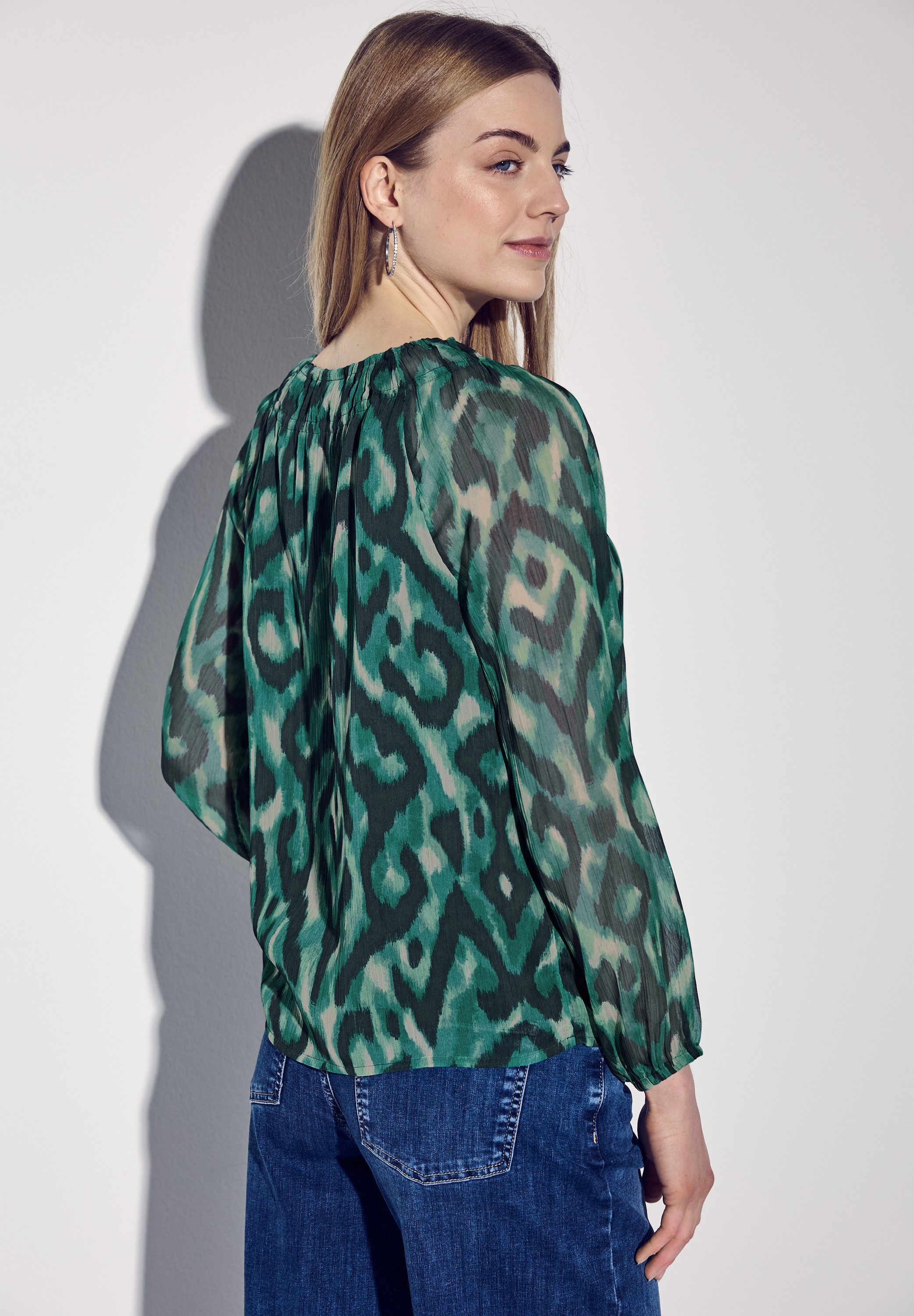 STREET ONE Langarmbluse mit Cut-Out Detail günstig online kaufen