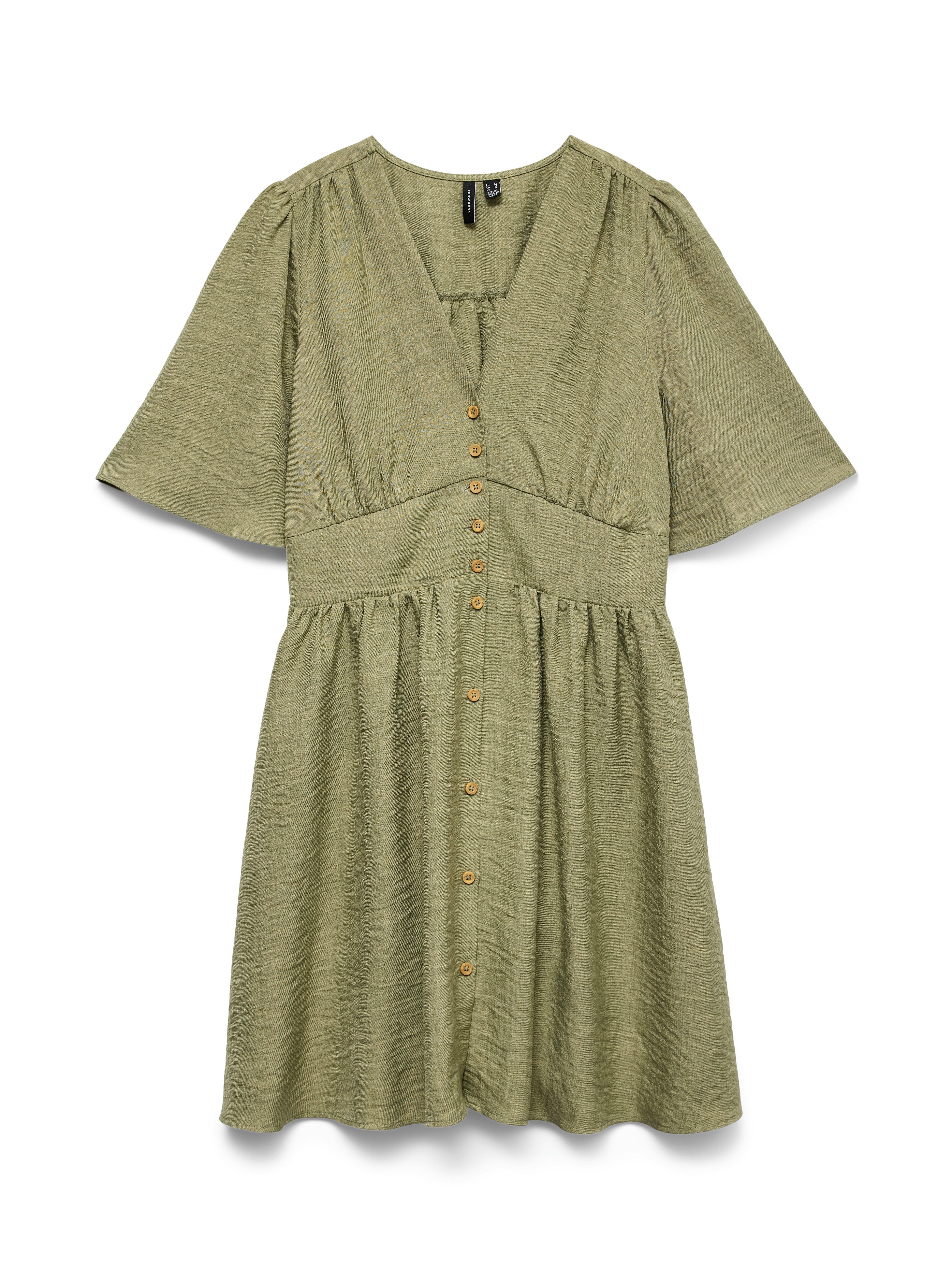 Vero Moda Minikleid VMMELANEY 2/4 SHORT DRESS WVN NOOS Sommerkleid, Kunsfaser, taillierte Form – Bild 5 von 5