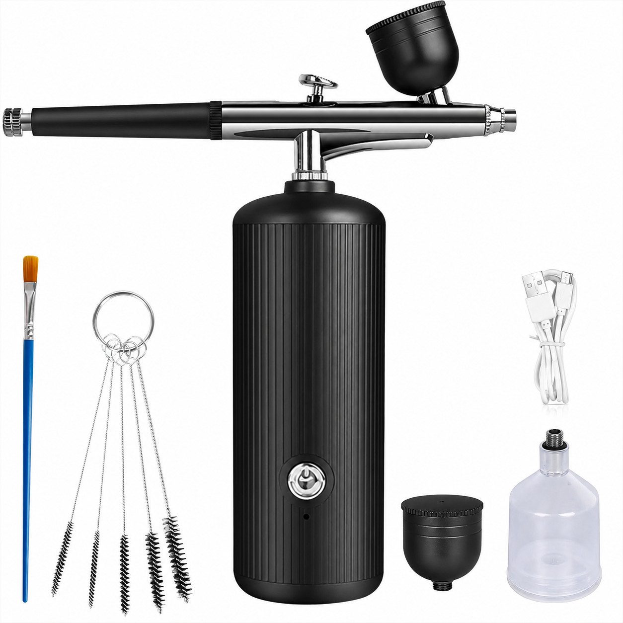 XEOOCE Gesichtspflege Kabelloses Airbrush Set mit Kompressor für Make up und Nail Art