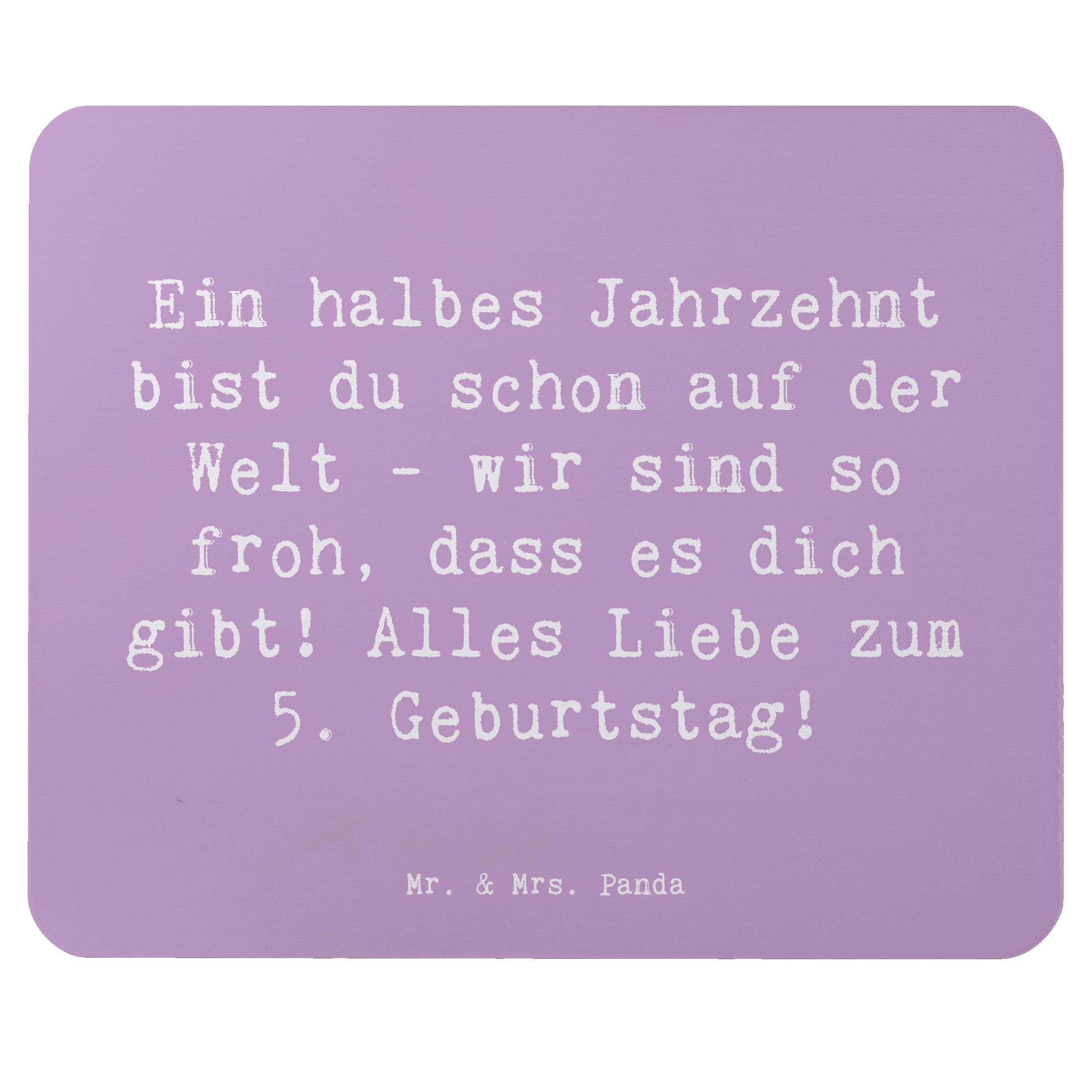 Mauspad Spruch 5. Geburtstag Freude - Lavendeltraum - Geschenk, Familienfeier