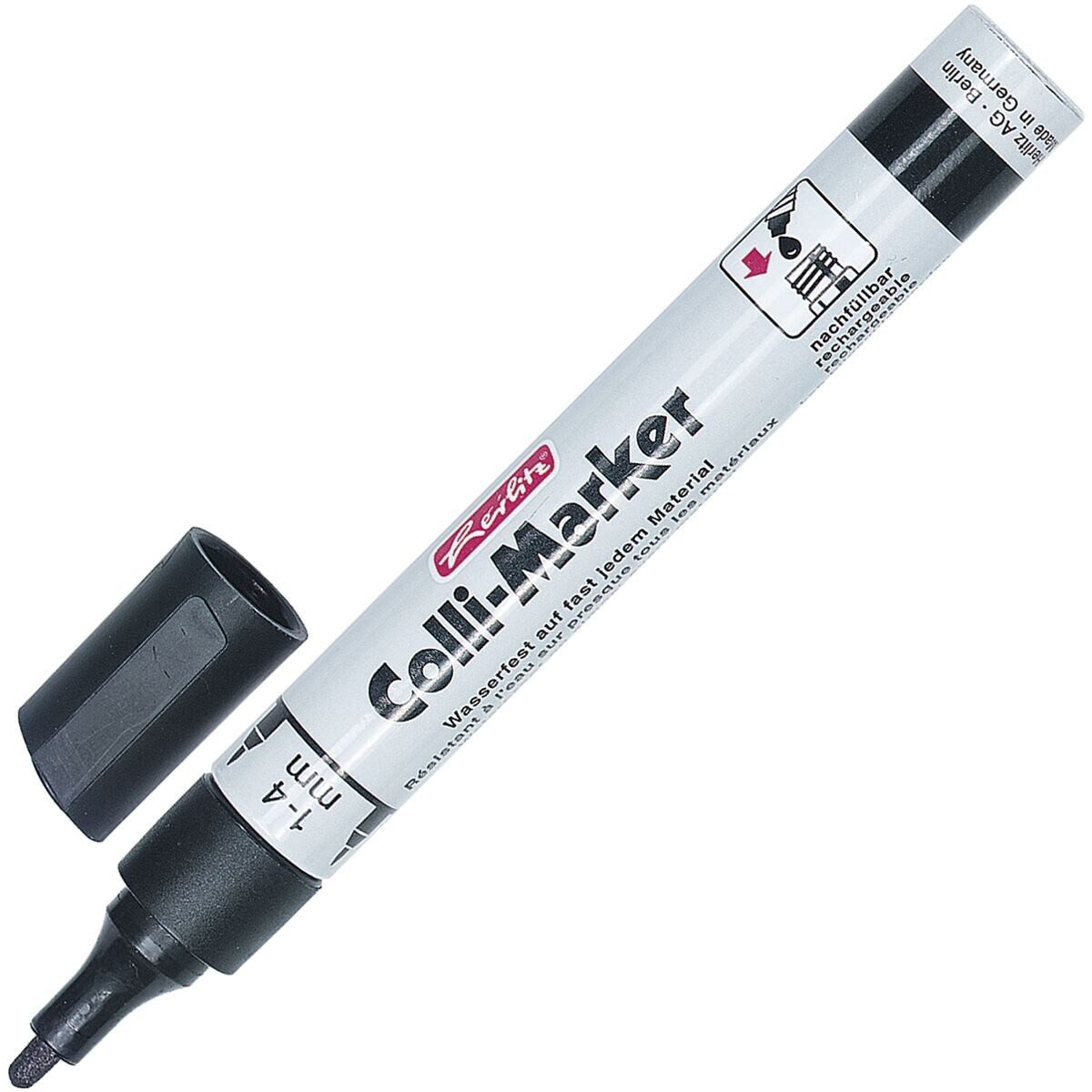 Herlitz Permanentmarker Colli, (1-tlg), wasserfest