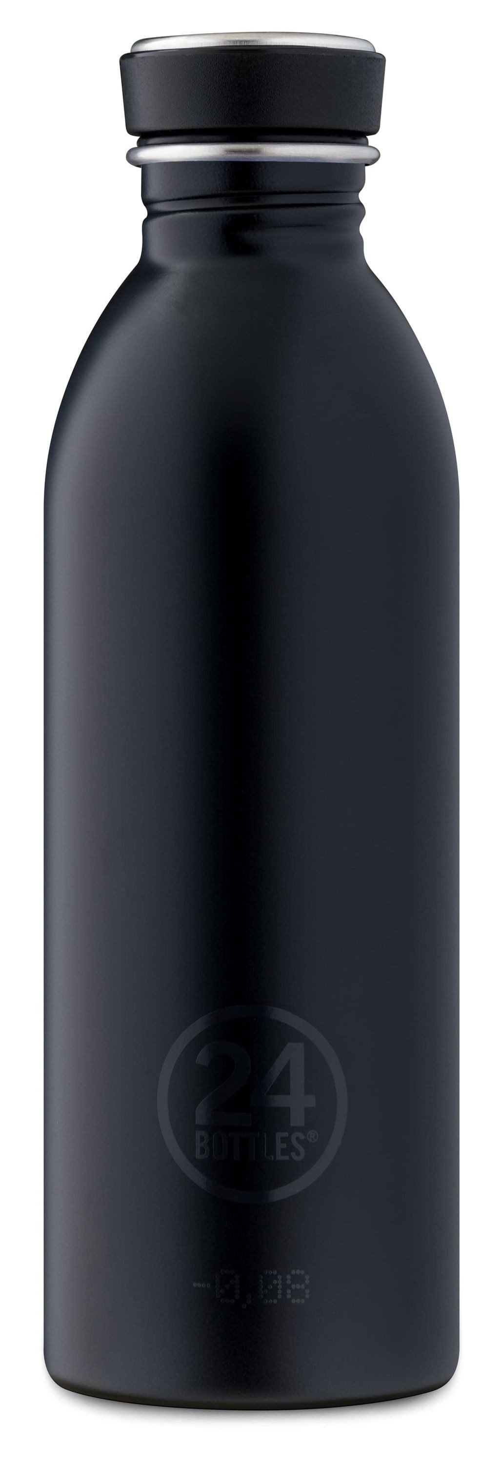 24 Bottles Trinkflasche Edelstahl Trinkflasche Tuxedo Black 0,5 l, für alle Getränke, spülmaschinengeeignet