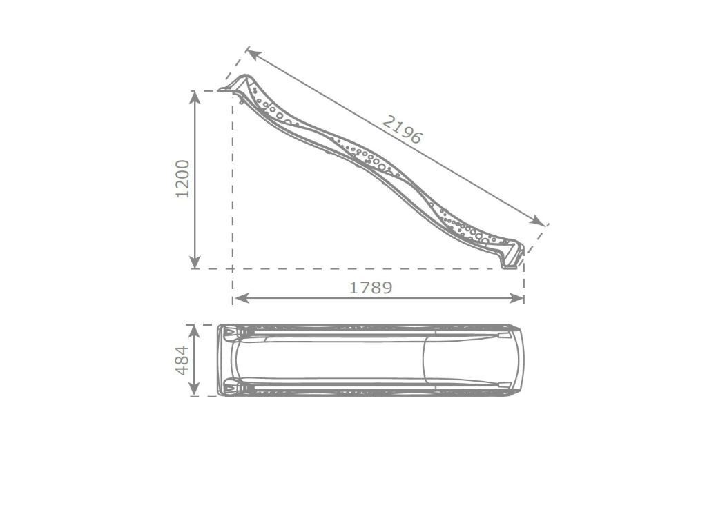 KBT Rutsche KBT Rutsche Yulvo 219 cm gelb, (1-tlg)