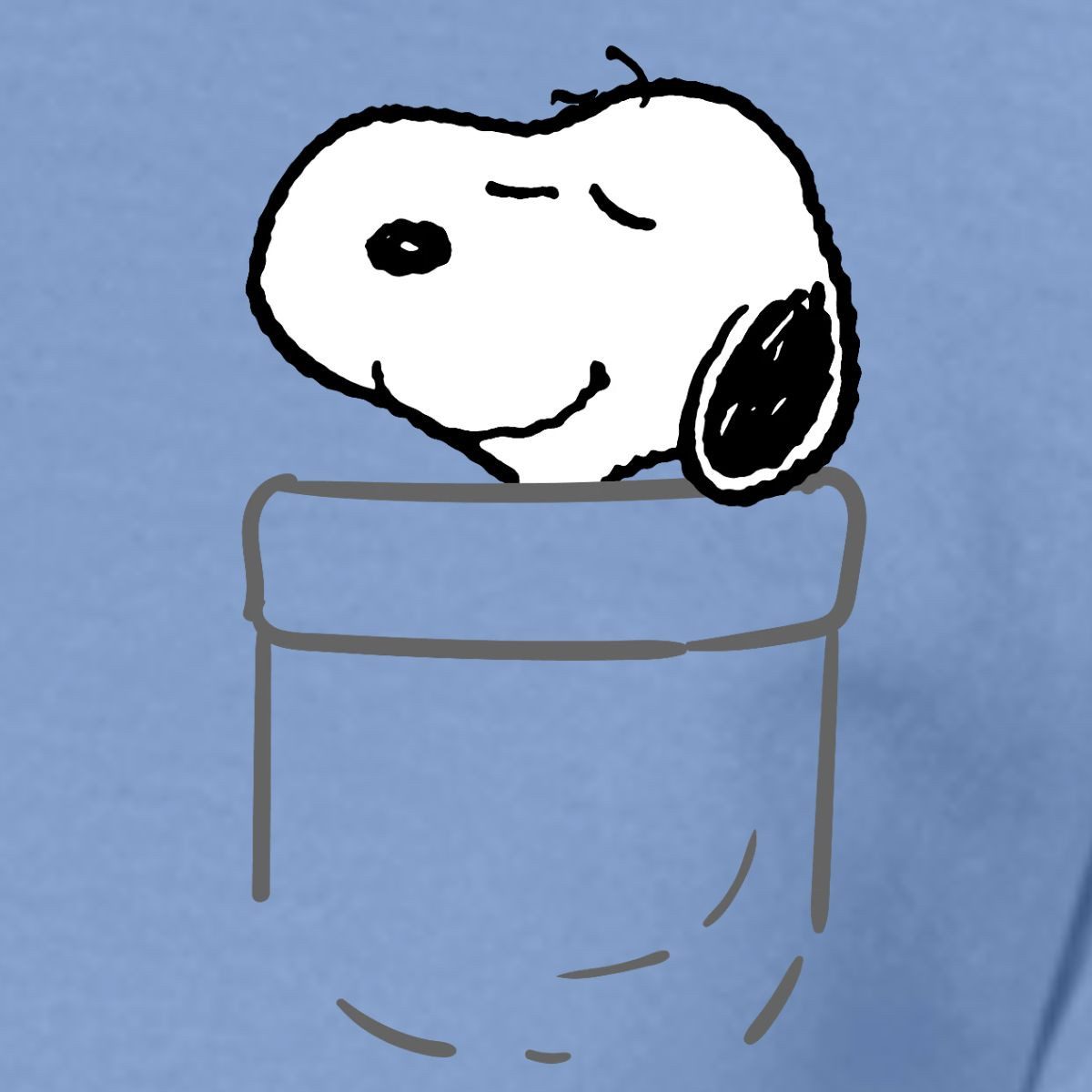 Spreadshirt T-Shirt Peanuts Snoopy In A Pocket Taschen-Design Männer T-Shirt (1-tlg)