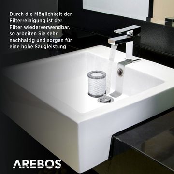 Arebos Aschesauger Kaminsauger inkl. HEPA Filter, Saug- und Blasfunktion, 1000,00 W, beutellos