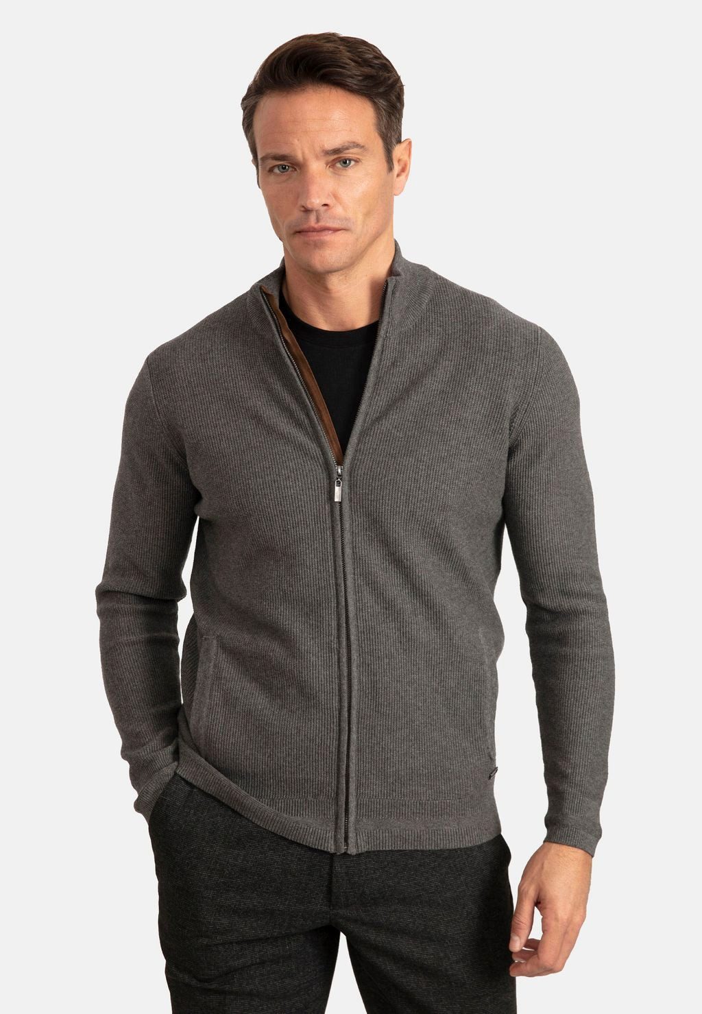 Jacey Quinn Cardigan Textured Zip Cardigan günstig online kaufen