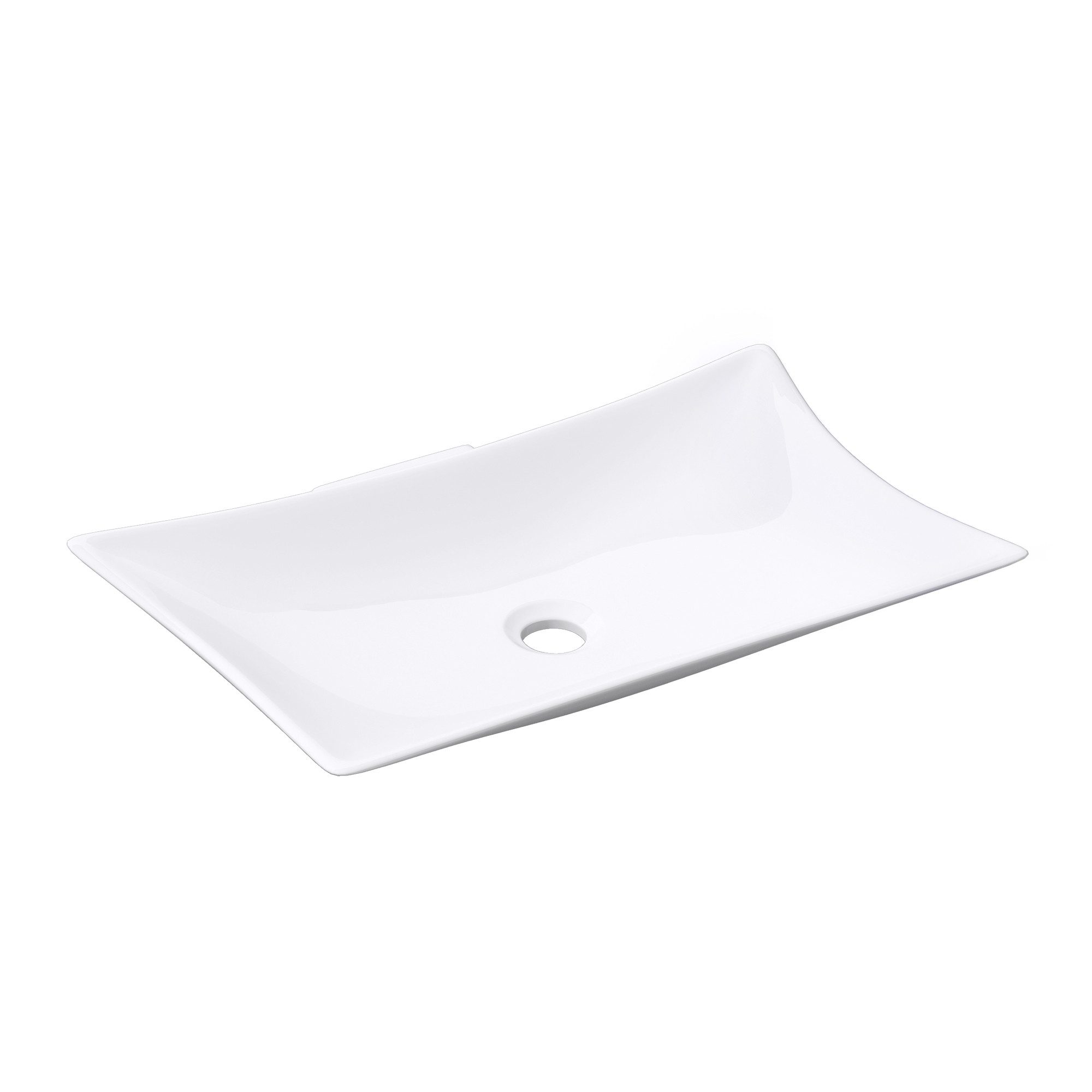 doporro Waschbecken Waschschale Brüssel aus Keramik inkl. Nano-Versiegelung DIN-Anschlüsse