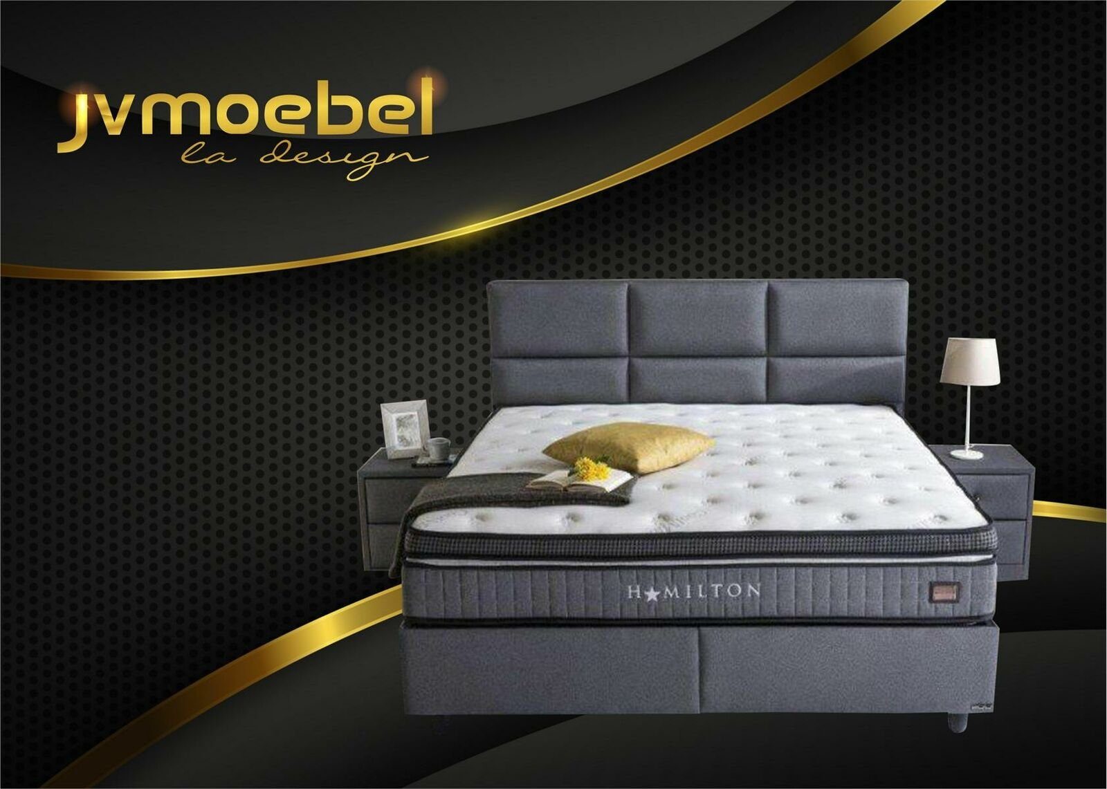 Bett Modern Möbel JVmoebel Bettgestell Bett, Textil Luxury Schlafzimmer Stoff