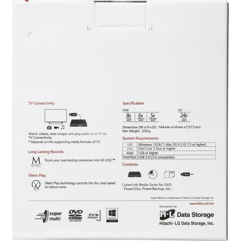 cemon H-L Data Storage DVD-Brenner NW60.AUAE12W USB 2 GP60NW60.AUAE12W Diskettenlaufwerk