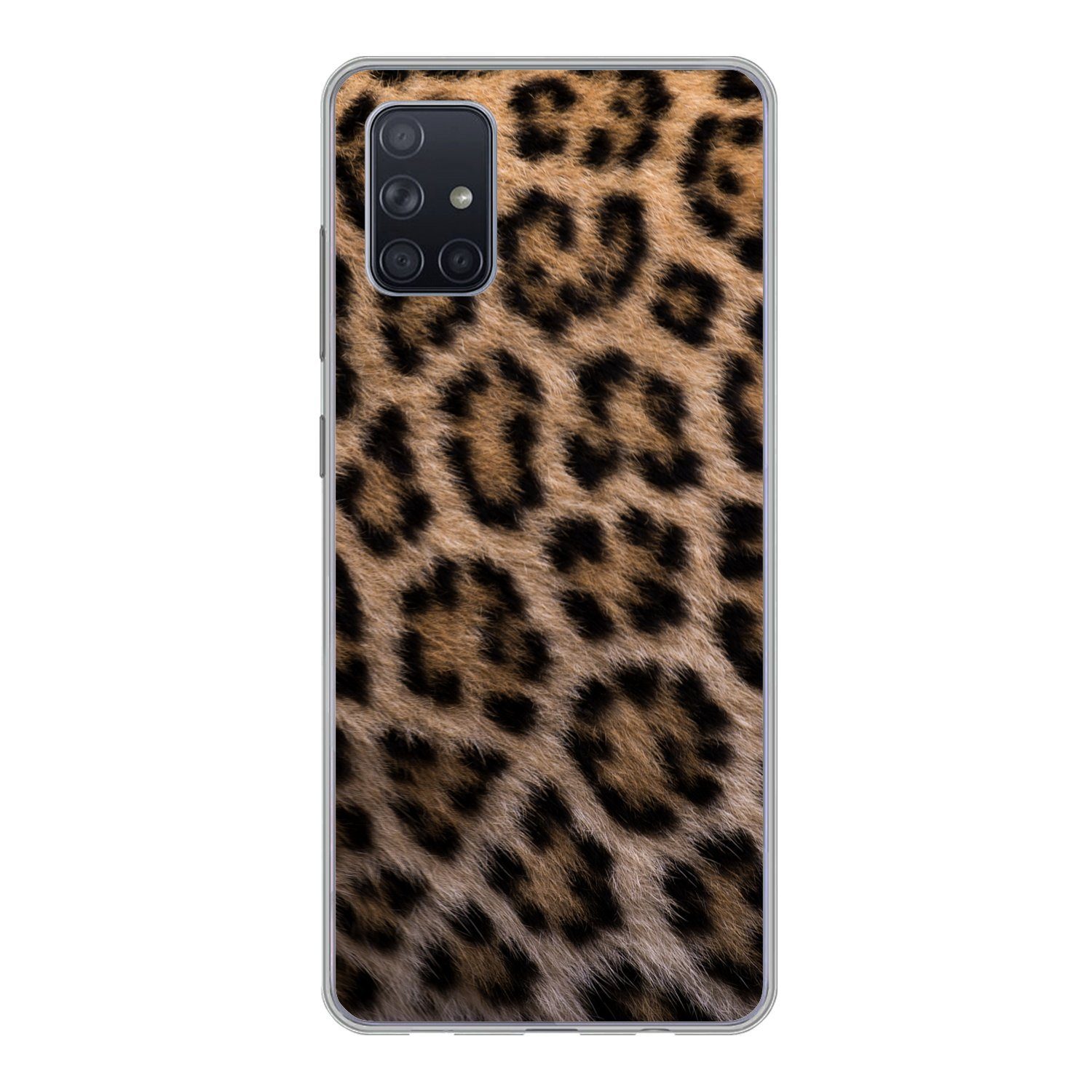 MuchoWow Handyhülle für Samsung Galaxy A71 Panther Druck, Phone Case, Silikon, Schutzhülle Dünn