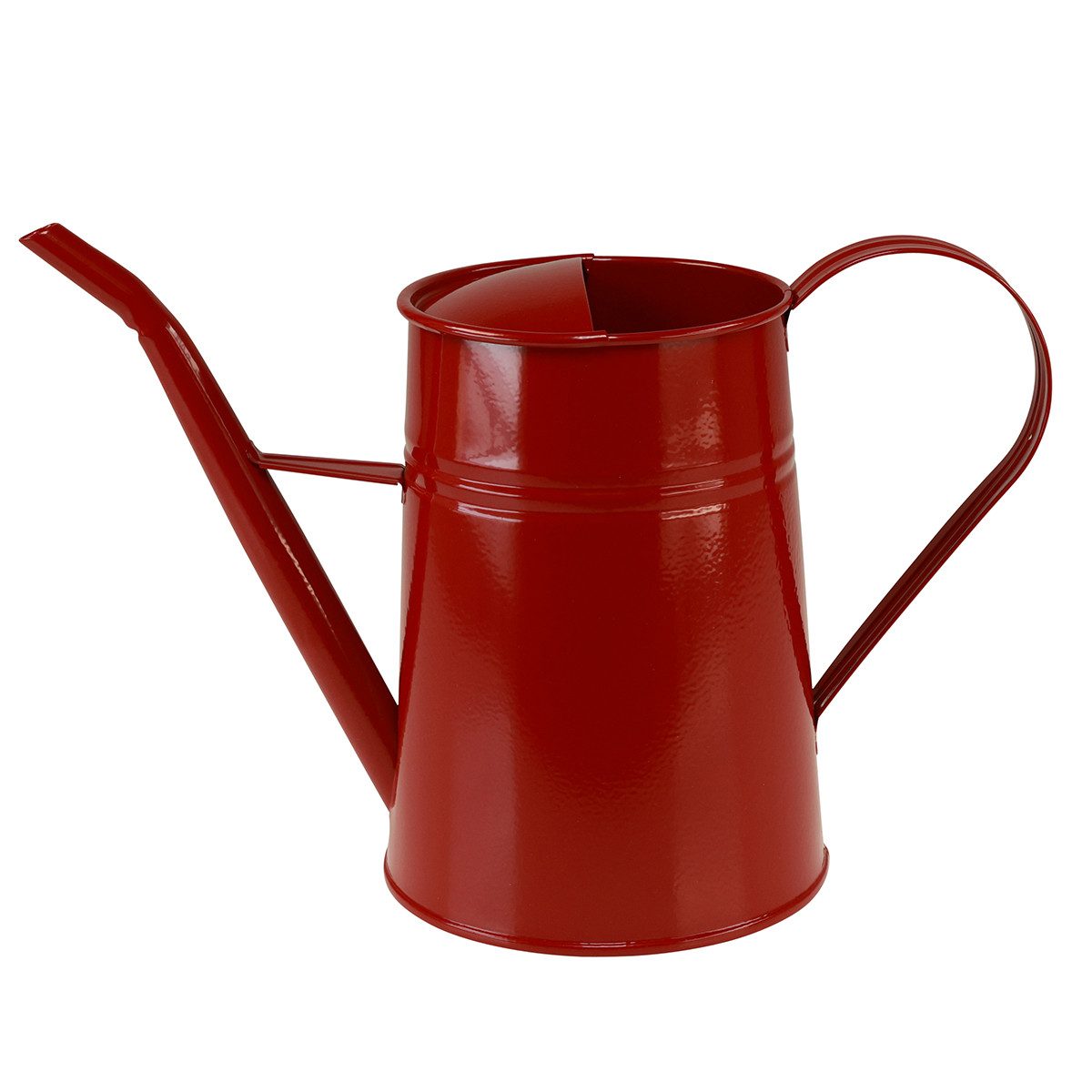 Viana Gießkanne Zimmergießkanne Deko Vintage Metall Rot Glanz lackiert 1,7L H23cm