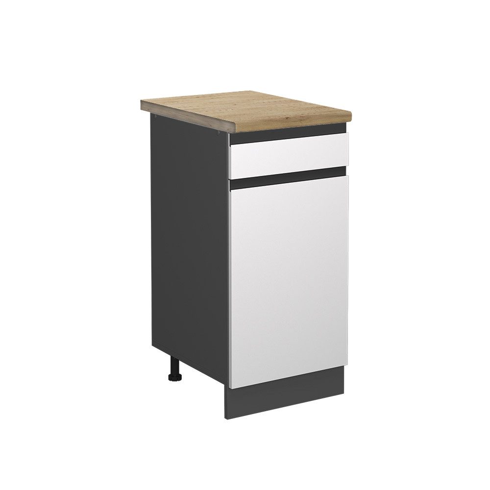 Vicco Unterschrank R-Line, Weiß/Anthrazit, 40 cm, günstig online kaufen