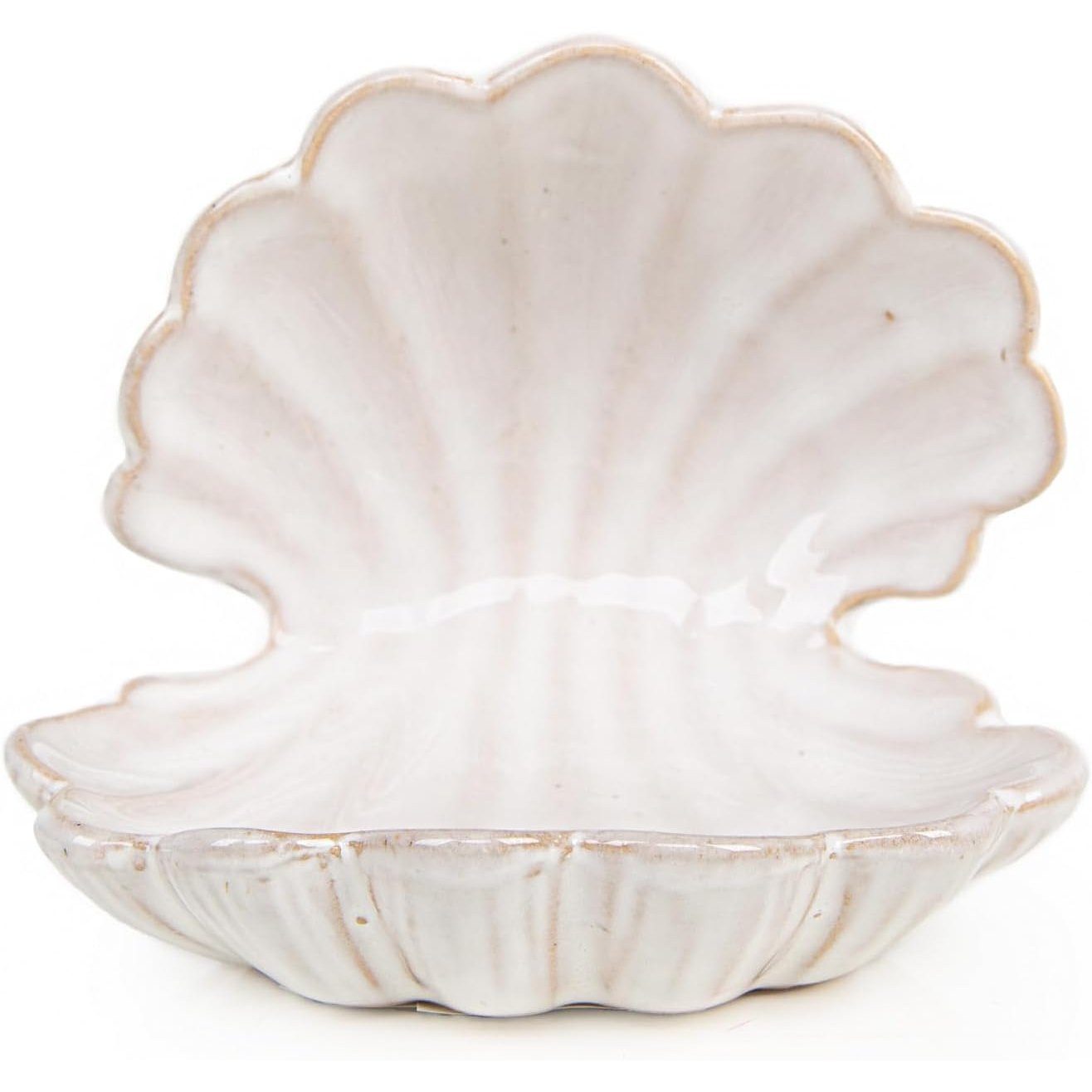 Logbuch-Verlag Dekofigur Muschel Schale Schmuckschale aus Porzellan creme w günstig online kaufen
