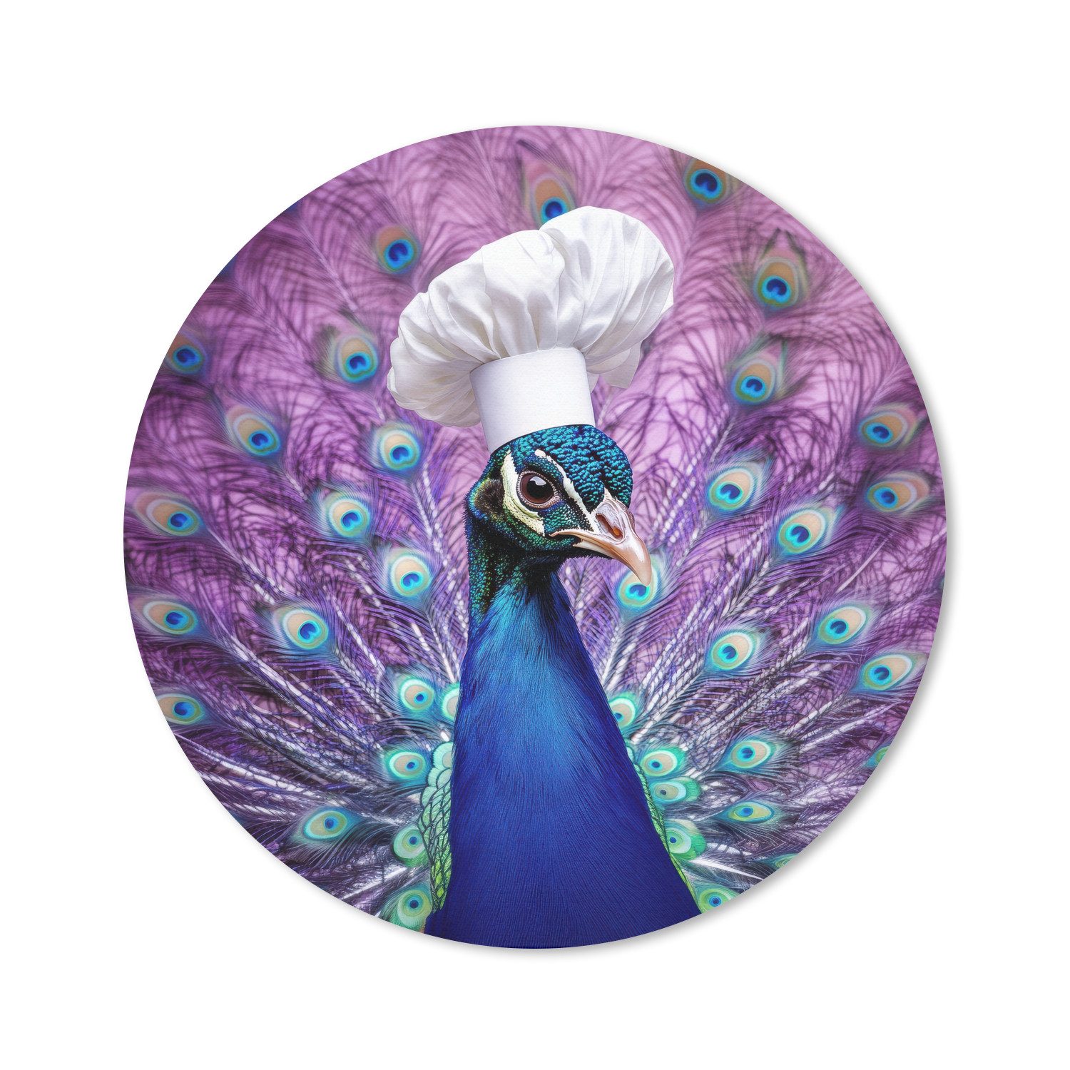 Kochmütze - Pfau - Lila