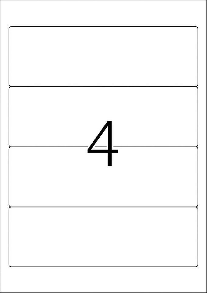 Thumbnail - TopStick Etiketten Ordner-Etiketten Papier weiß selbstklebend 192x61mm 100 Blatt=400 Etik