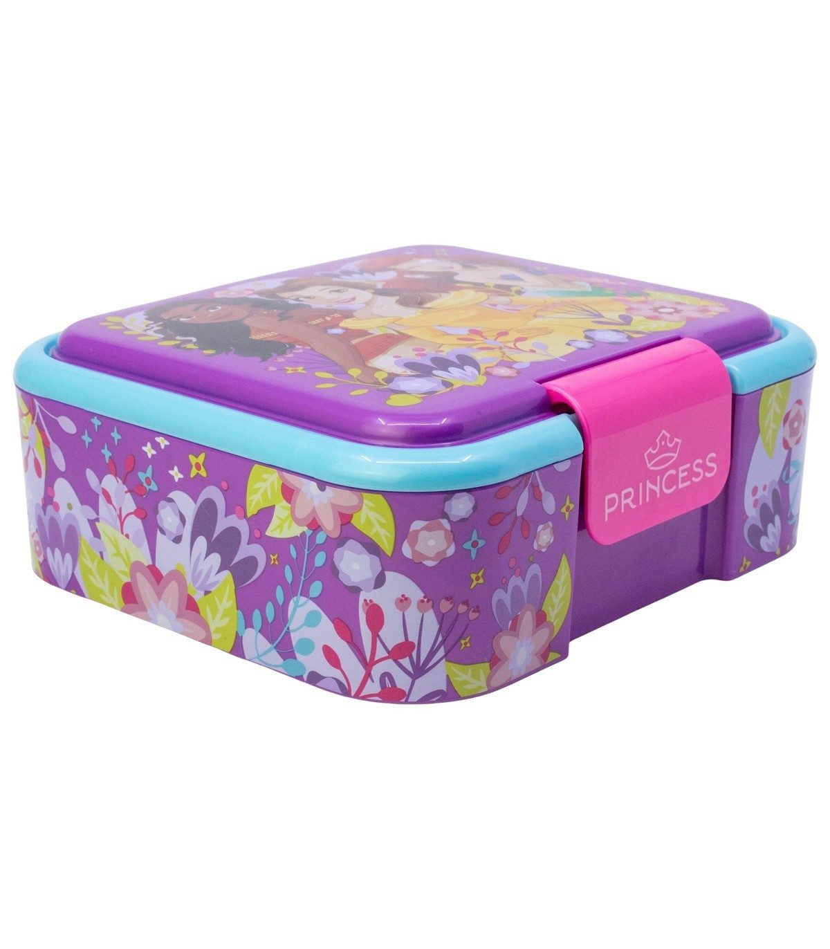 Disney Princess Lunchbox Lunchbox Kinder Brotdose mit 3 Fächern Pausenbox, Polyethylen, (Packung)