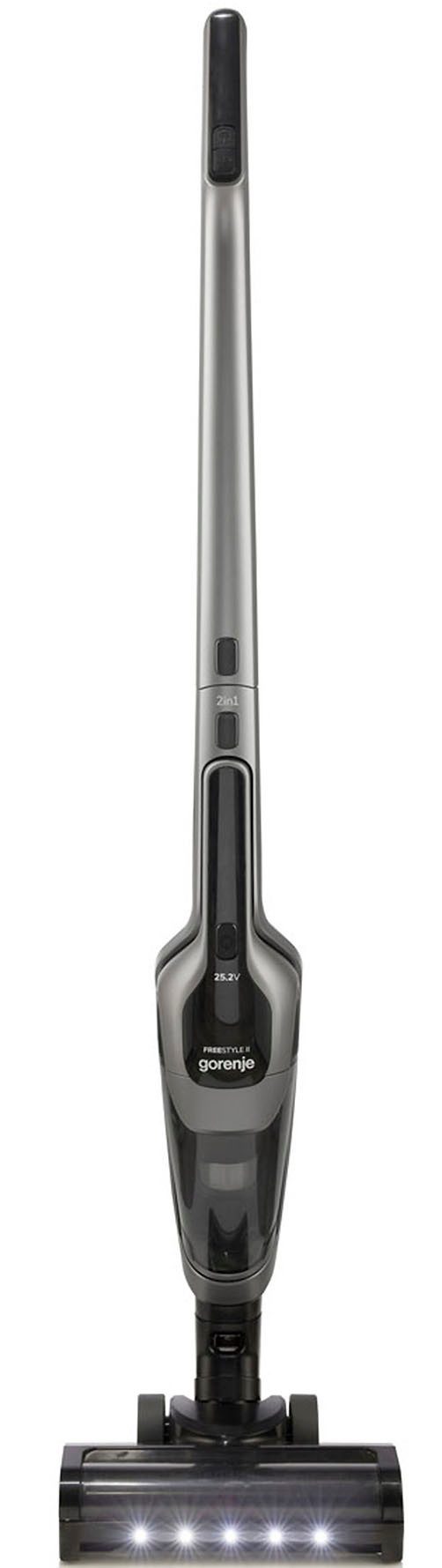 GORENJE Akku-Hand-und Stielstaubsauger SVC252110FSIIA, motorisierte Turbobürste, mit Display, 150 W, beutellos, 2in1 Akkusauger, hohe Saugkraft, 25.2 Volt Lithium-Akku