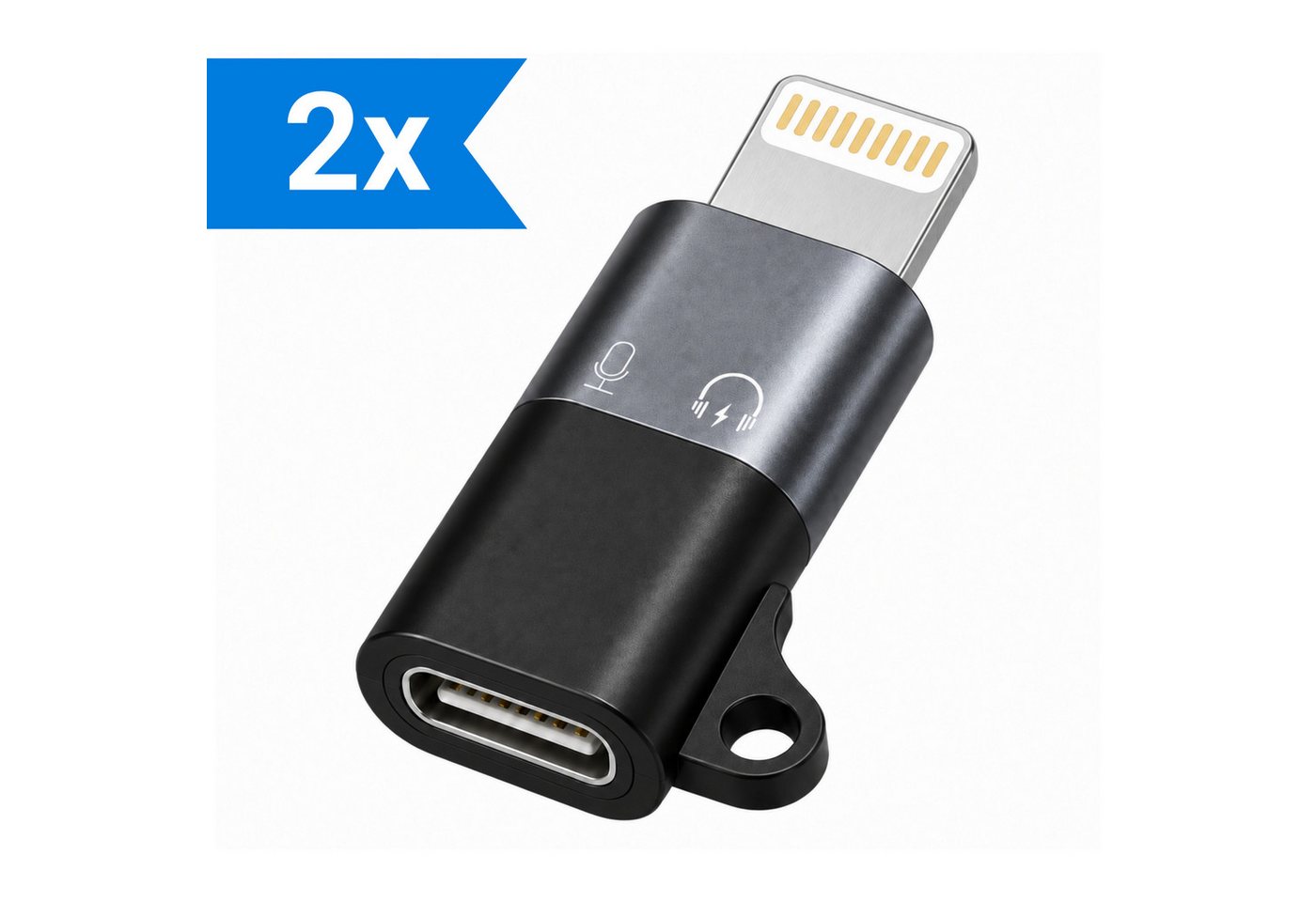 PlugUp USB-C auf Lightning Adapter für iPhone, iPad, MacBook & AirPods USB-Adapter Lightning zu USB Typ C, USB-C zu Lightning Adapter für Audio, Laden, Datenübertragung & OTG