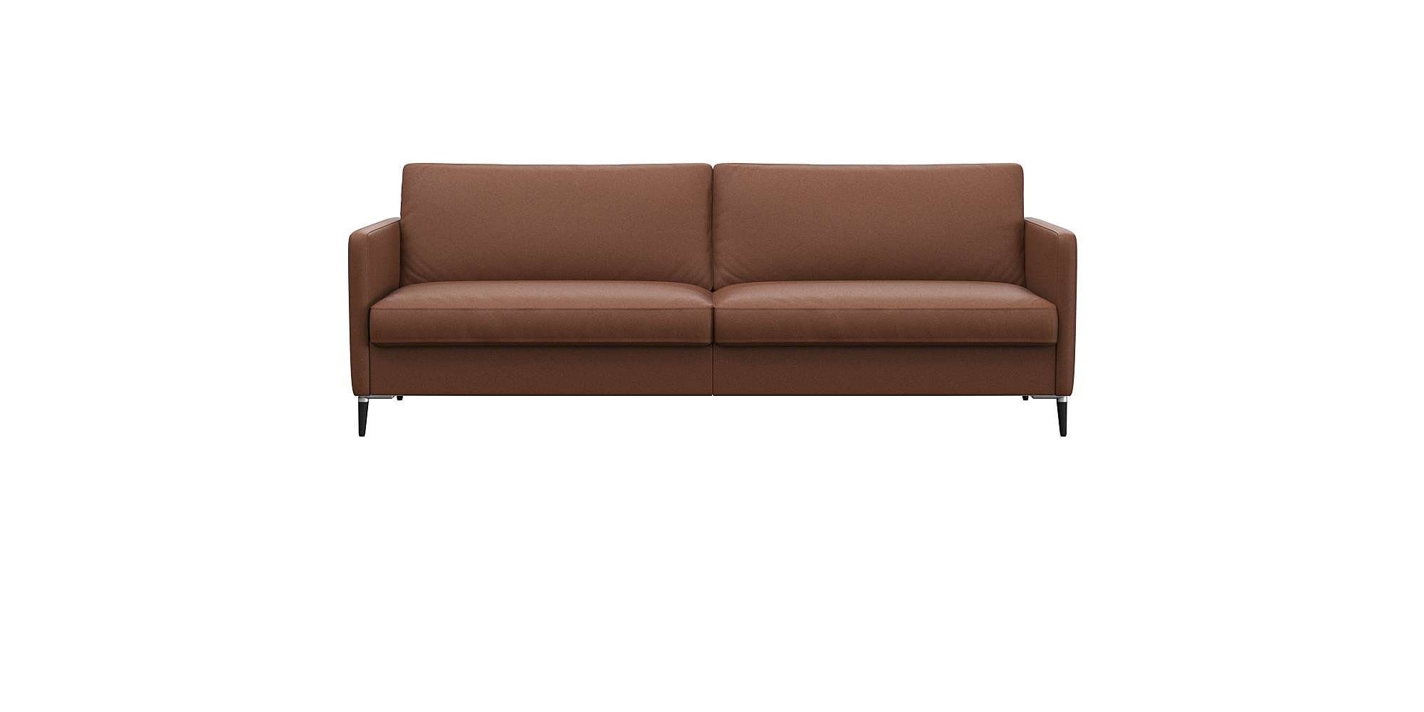FLEXLUX 3-Sitzer Fiore, super Sitzkomfort durch Kaltschaum im Sitz, schmale Armlehnen, Füße Alu+schwarz