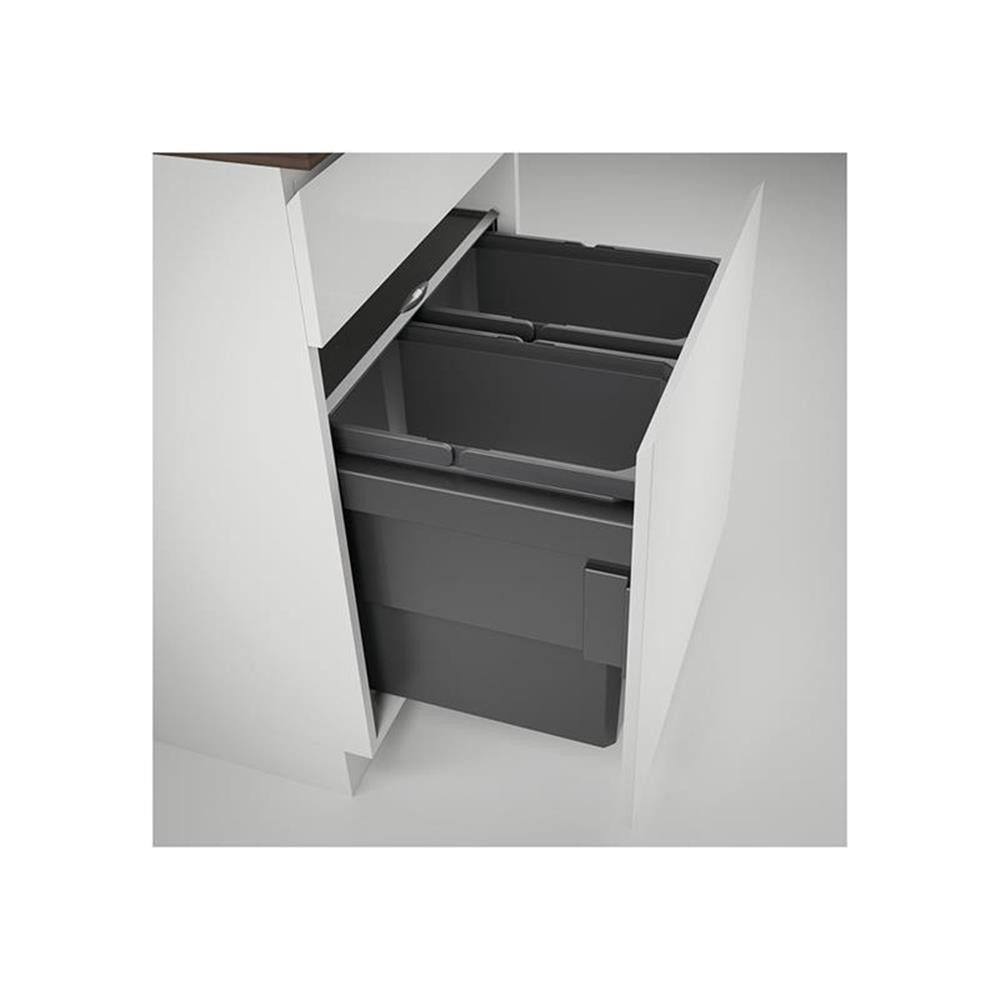 Naber Einbaumülleimer Cox® Base 460 S/600-2, anthrazit, H 460 mm