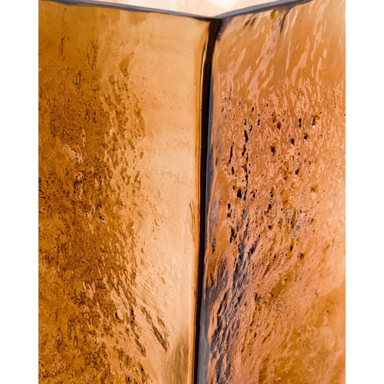 House Doctor Dekovase Vase Square Amber (16x16x30cm)
