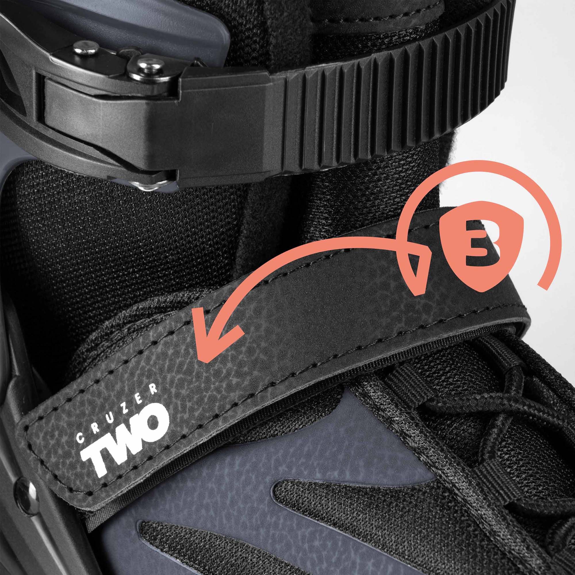 Movino Rollschuhe Verstellbare Inliner MOVINO CRUZER TWO 80mm Rollen ABEC7 Alu-Schiene