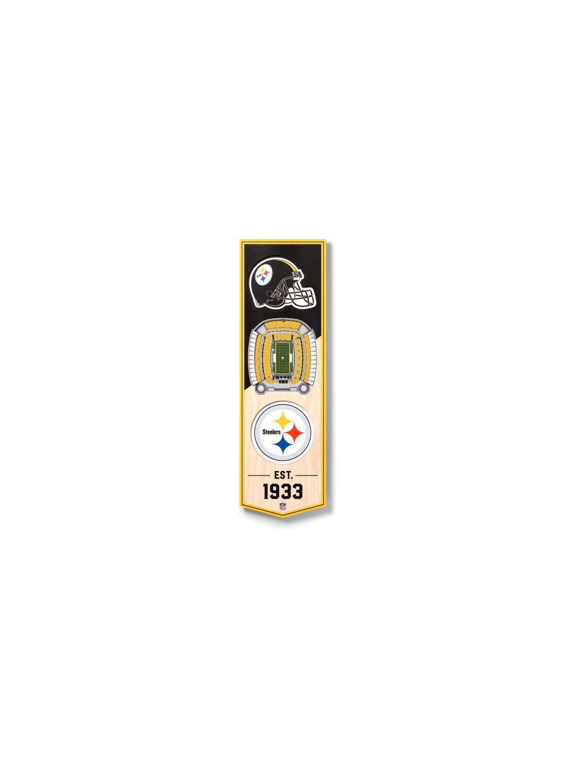 Pittsburgh Steelers Wanddekoobjekt Pittsburgh Steelers 3D Stadium Banner
