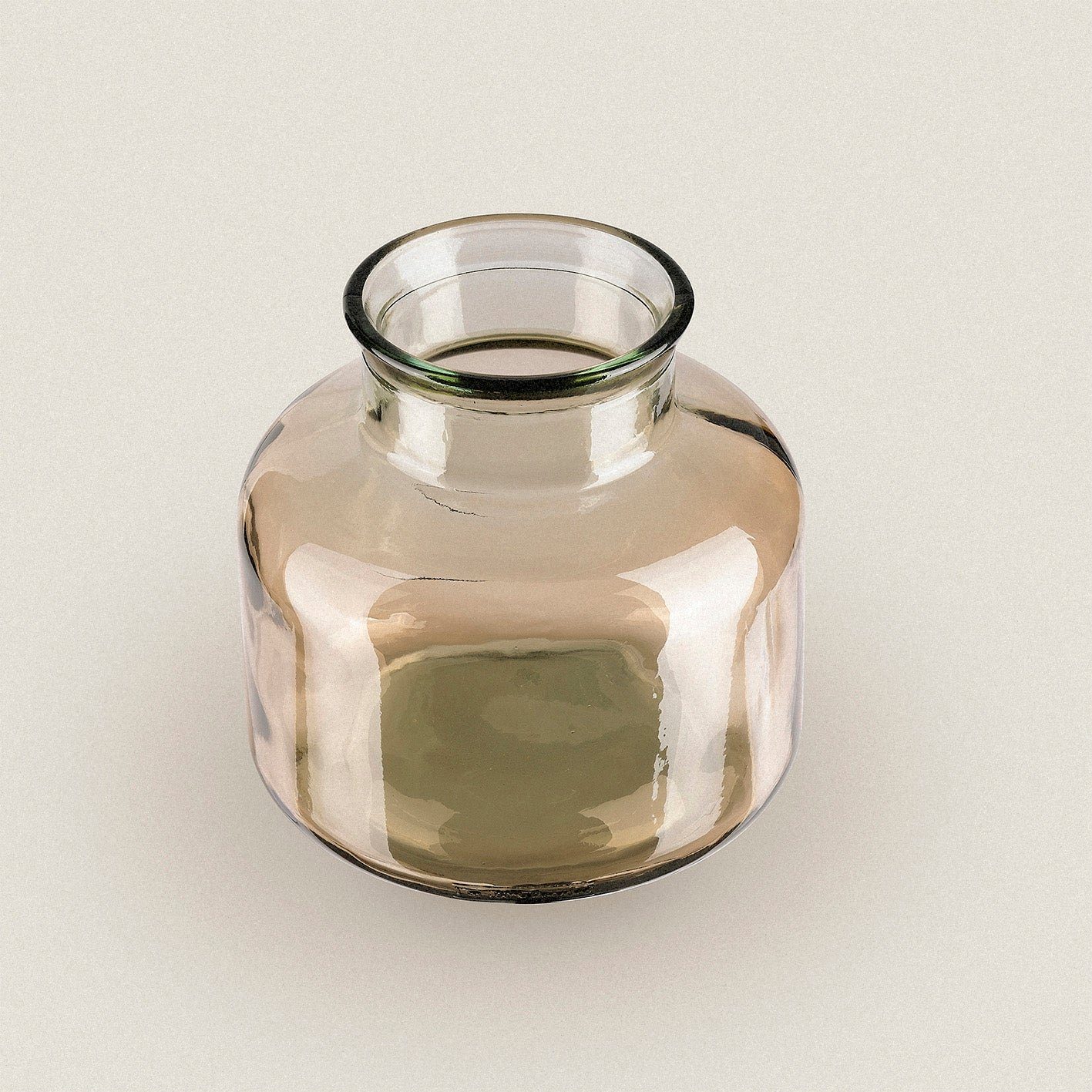 Altglas, braun "Florentina", 100 Tischvase up Vase % the way