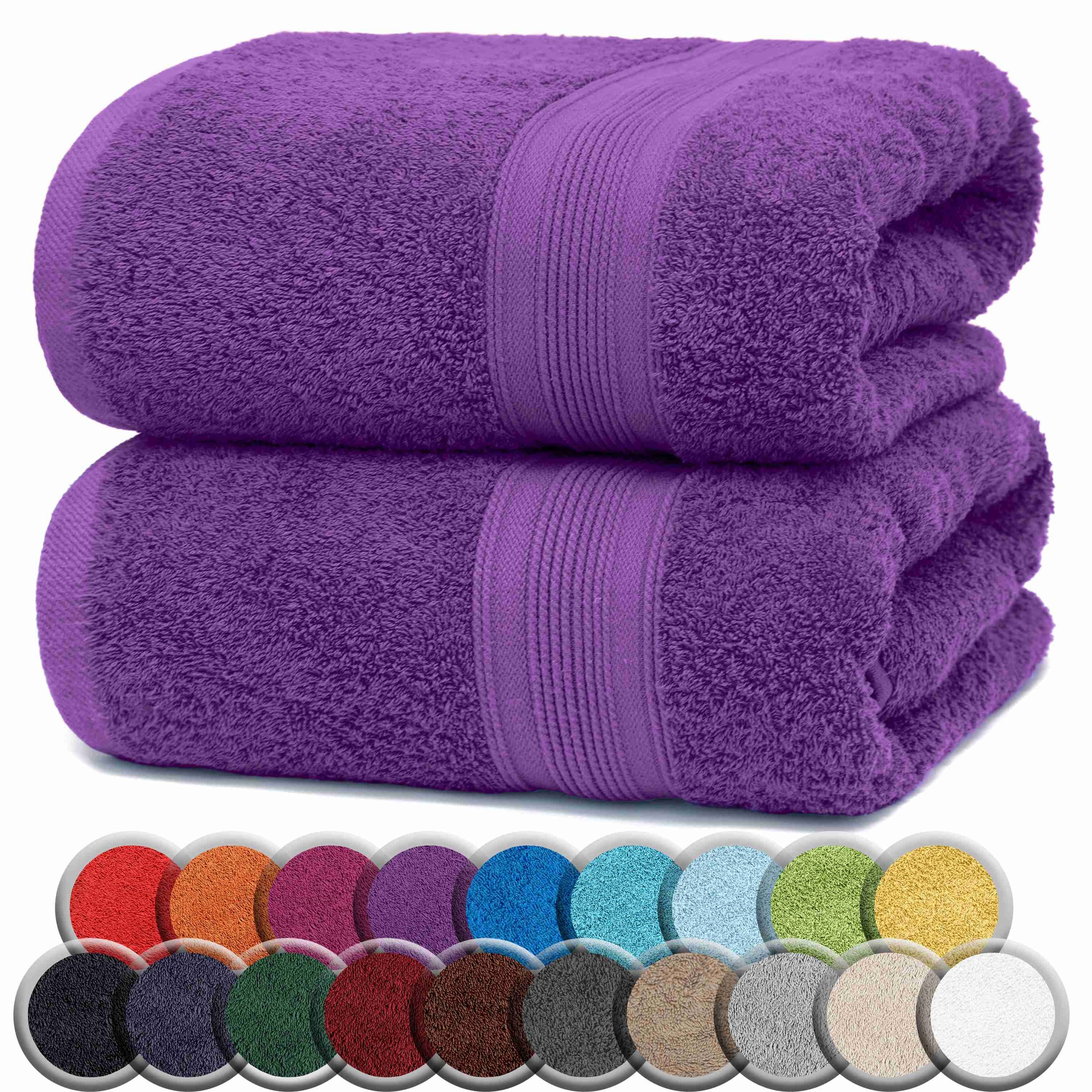 NatureMark Badetuch 2er-Set Frottier Badetücher 100x150cm, 100% Baumwolle (2-St), Premium Qualität, BADETUCH, Bade-Handtuch, 100x150cm